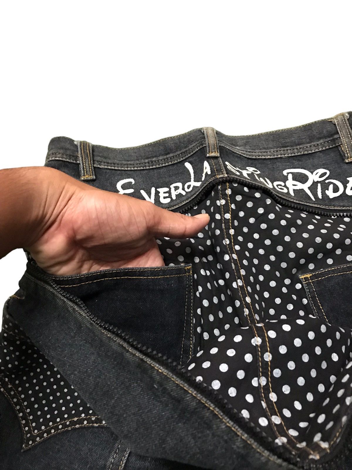 Japanese Brand × Vintage Very Rare Ever Lasting Ride Double Layer Pocket Denim Jeans Size US 32 / EU 48 - 11 Thumbnail