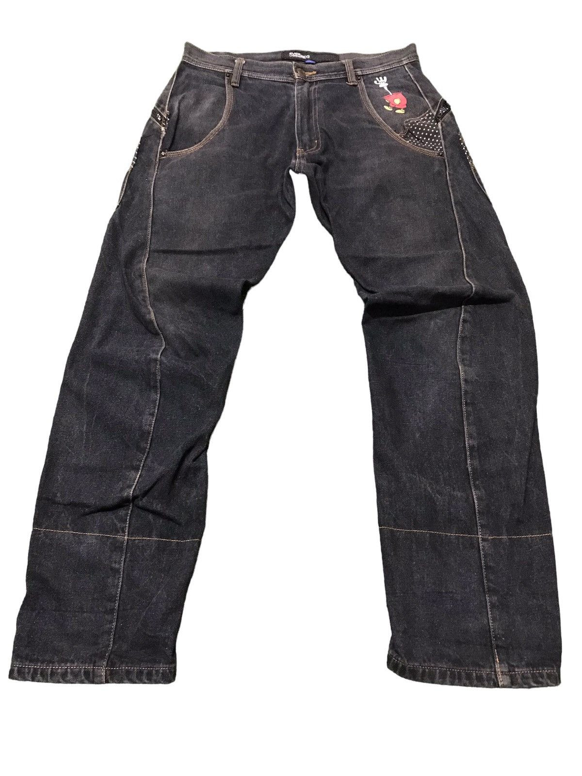 Japanese Brand × Vintage Very Rare Ever Lasting Ride Double Layer Pocket Denim Jeans Size US 32 / EU 48 - 1 Thumbnail