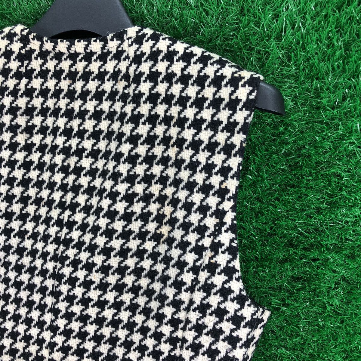 Japanese Brand Vintage 80's Wool Houndstooth Jacket Sleevless Women Size XS / US 0-2 / IT 36-38 - 6 Thumbnail