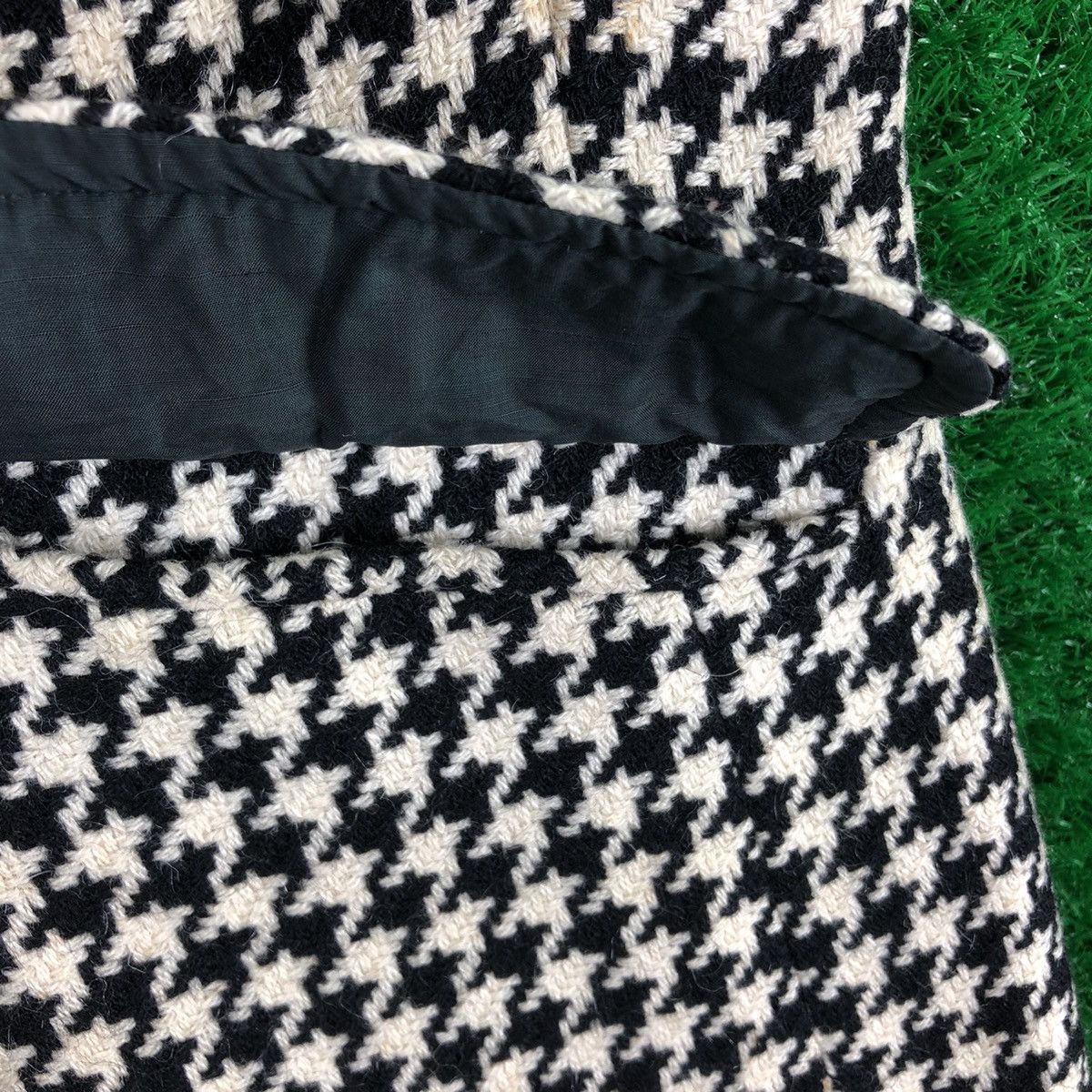 Japanese Brand Vintage 80's Wool Houndstooth Jacket Sleevless Women Size XS / US 0-2 / IT 36-38 - 10 Thumbnail