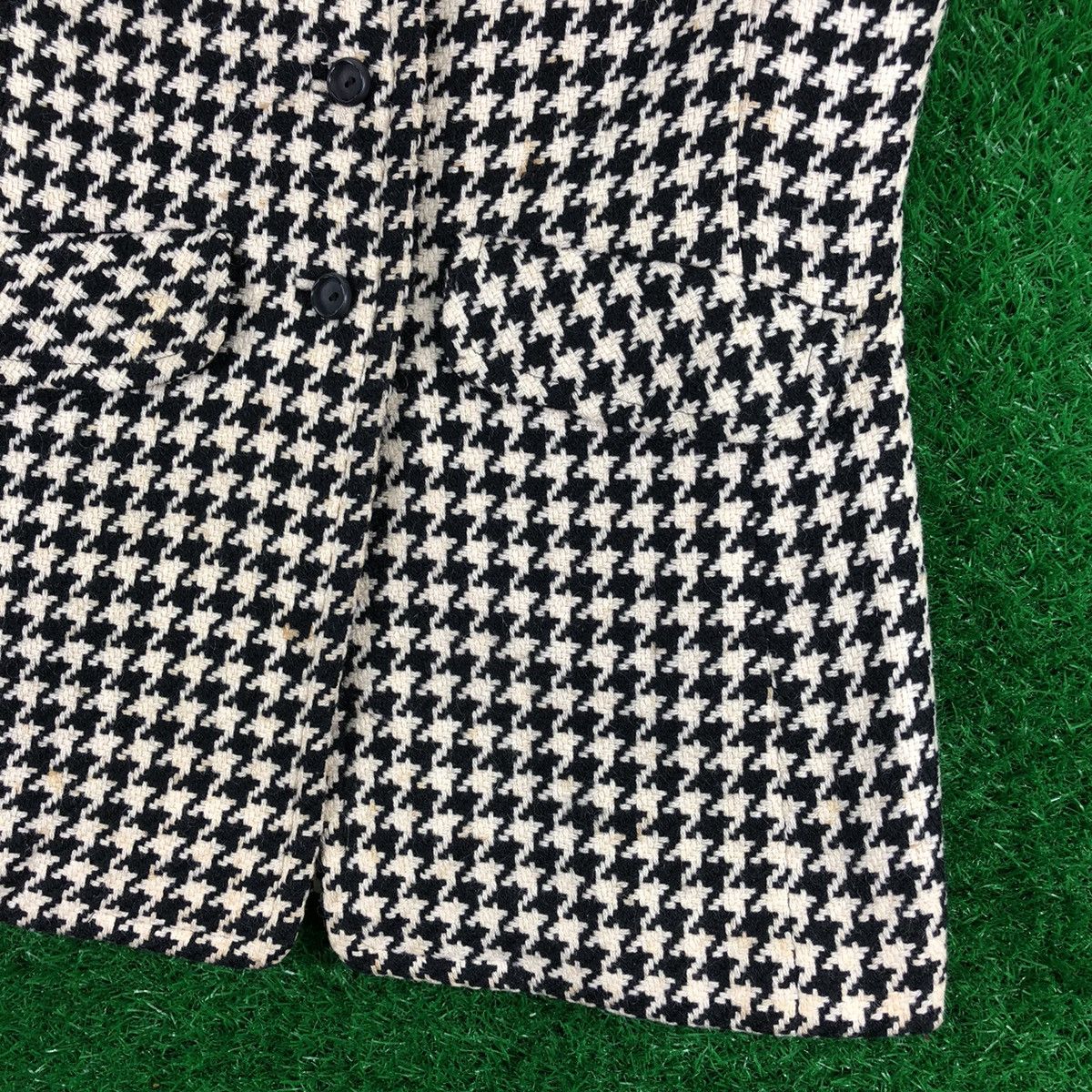 Japanese Brand Vintage 80's Wool Houndstooth Jacket Sleevless Women Size XS / US 0-2 / IT 36-38 - 4 Thumbnail