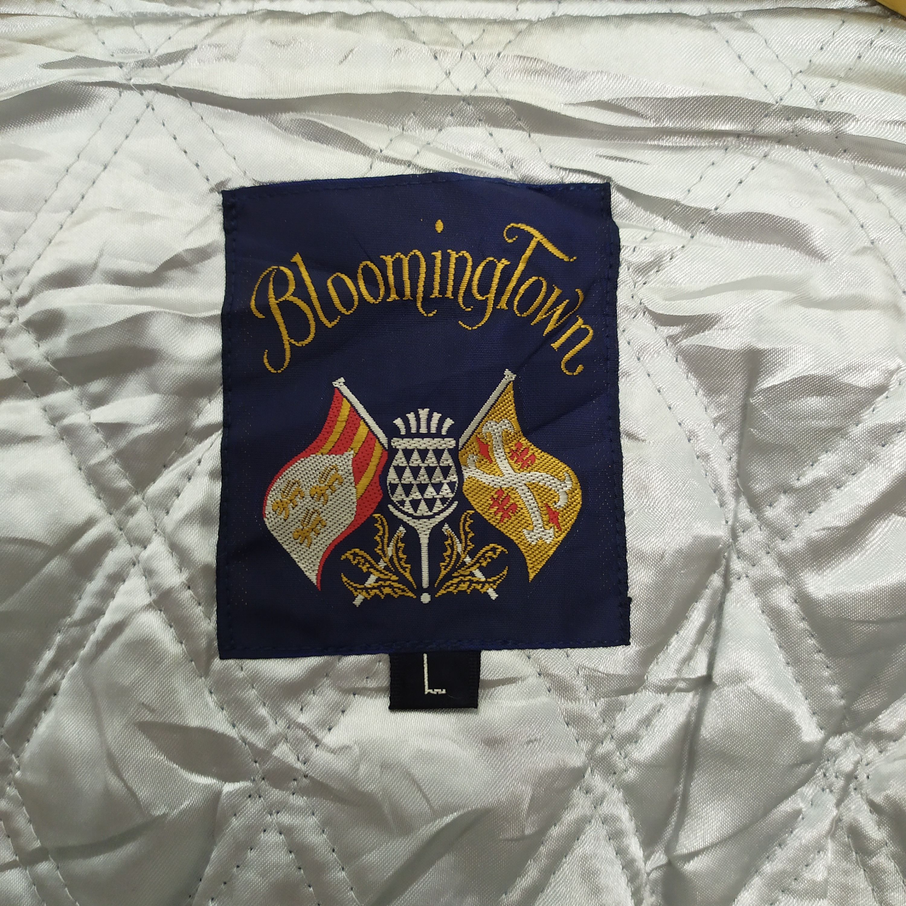 Vintage BLOOMING TOWN WOOL VARSITY JACKET LEATHER SLEEVE Size US L / EU 52-54 / 3 - 13 Thumbnail