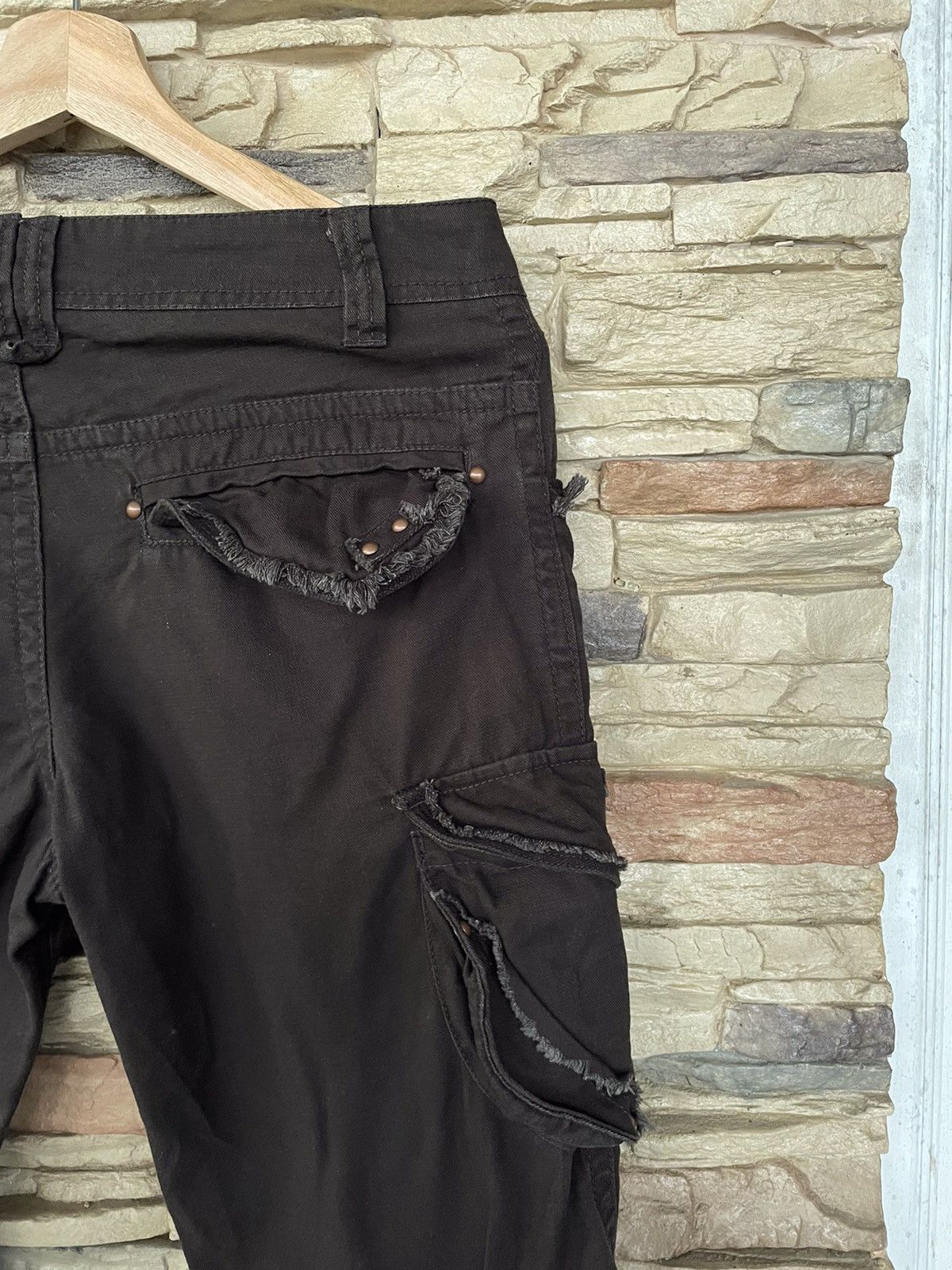 Vintage Vintage Oilcake Flared Cargo Pants Size US 33 - 8 Thumbnail
