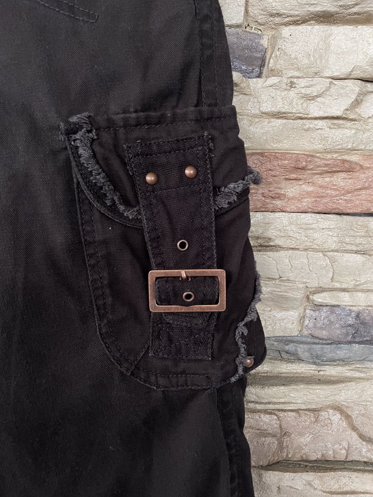 Vintage Vintage Oilcake Flared Cargo Pants Size US 33 - 6 Thumbnail