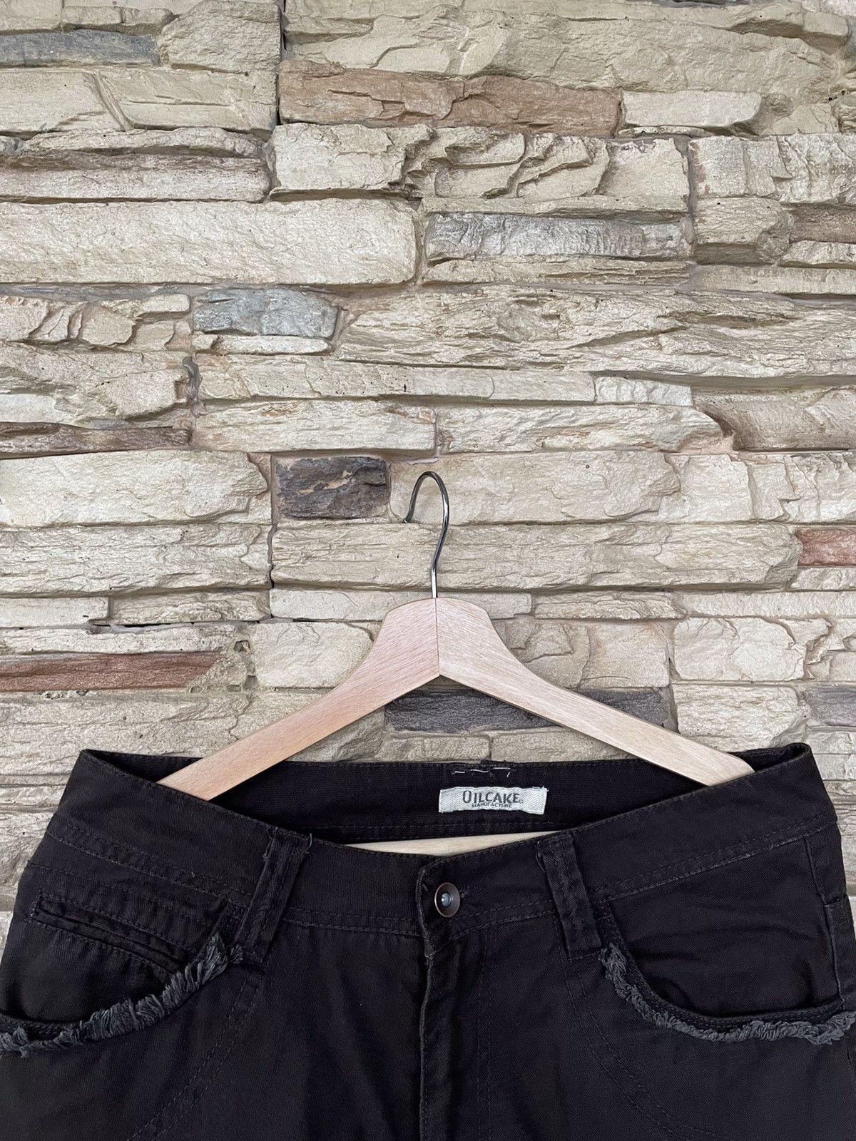 Vintage Vintage Oilcake Flared Cargo Pants Size US 33 - 3 Thumbnail