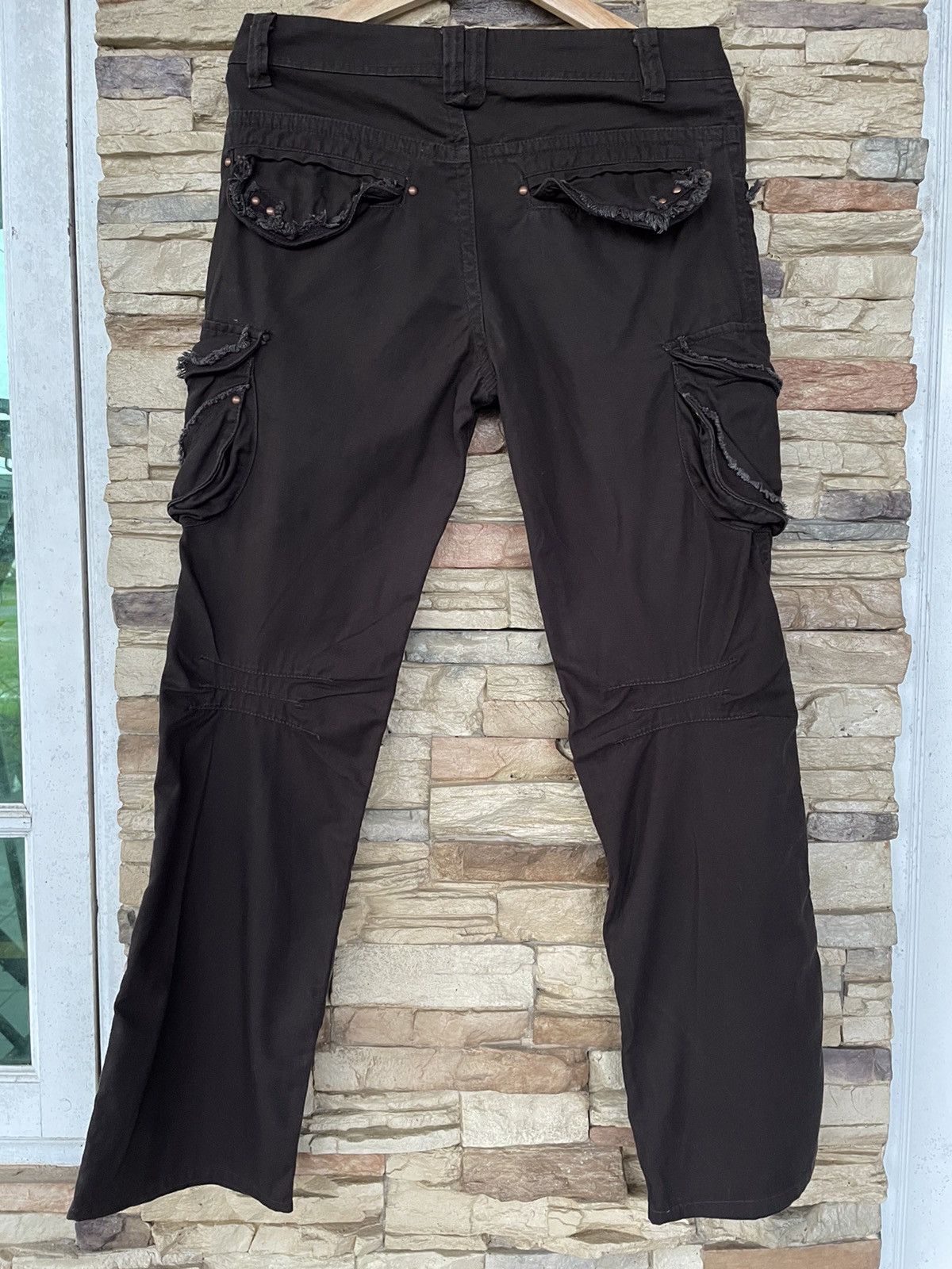 Vintage Vintage Oilcake Flared Cargo Pants Size US 33 - 2 Thumbnail