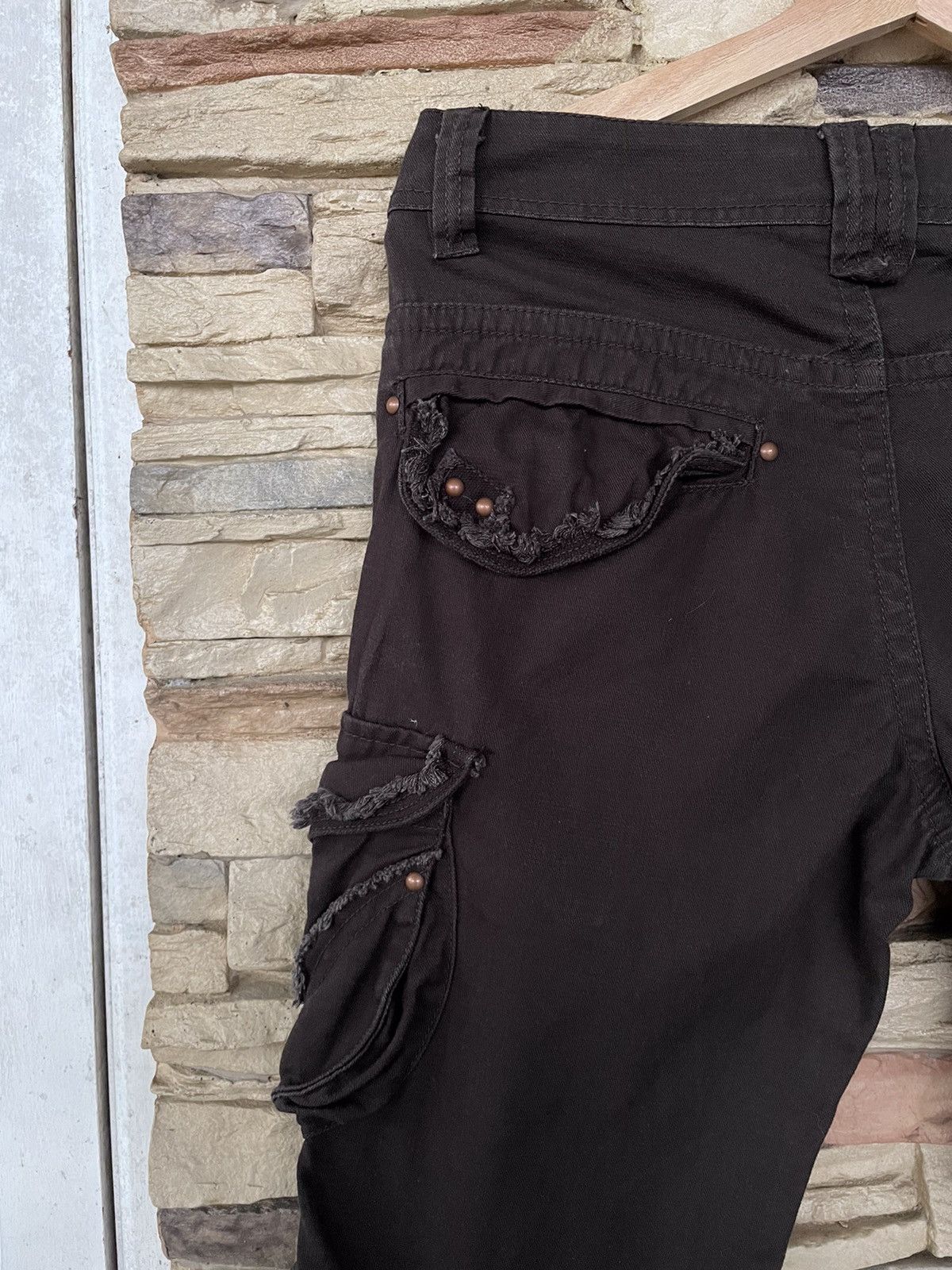 Vintage Vintage Oilcake Flared Cargo Pants Size US 33 - 9 Thumbnail
