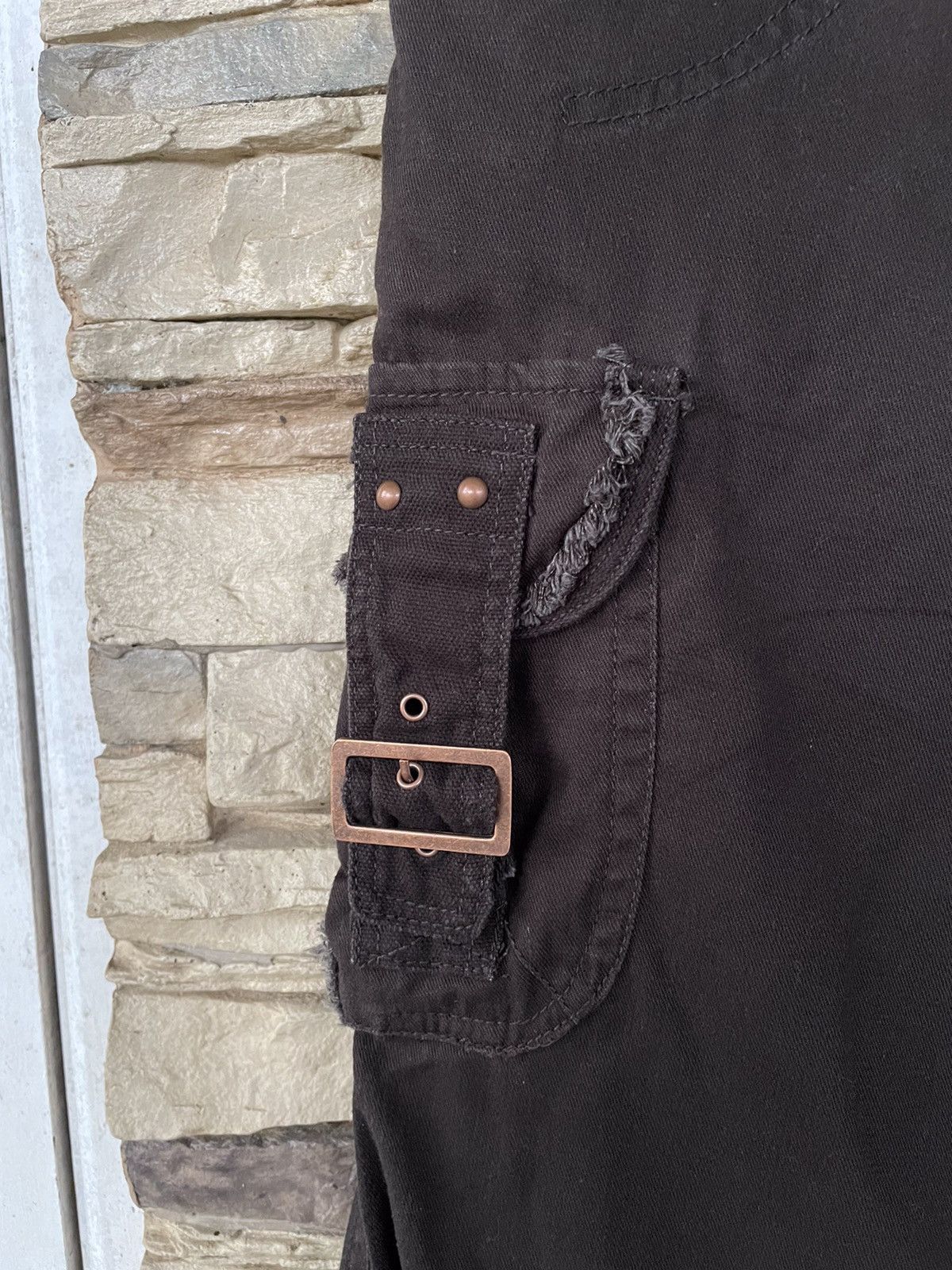Vintage Vintage Oilcake Flared Cargo Pants Size US 33 - 7 Thumbnail