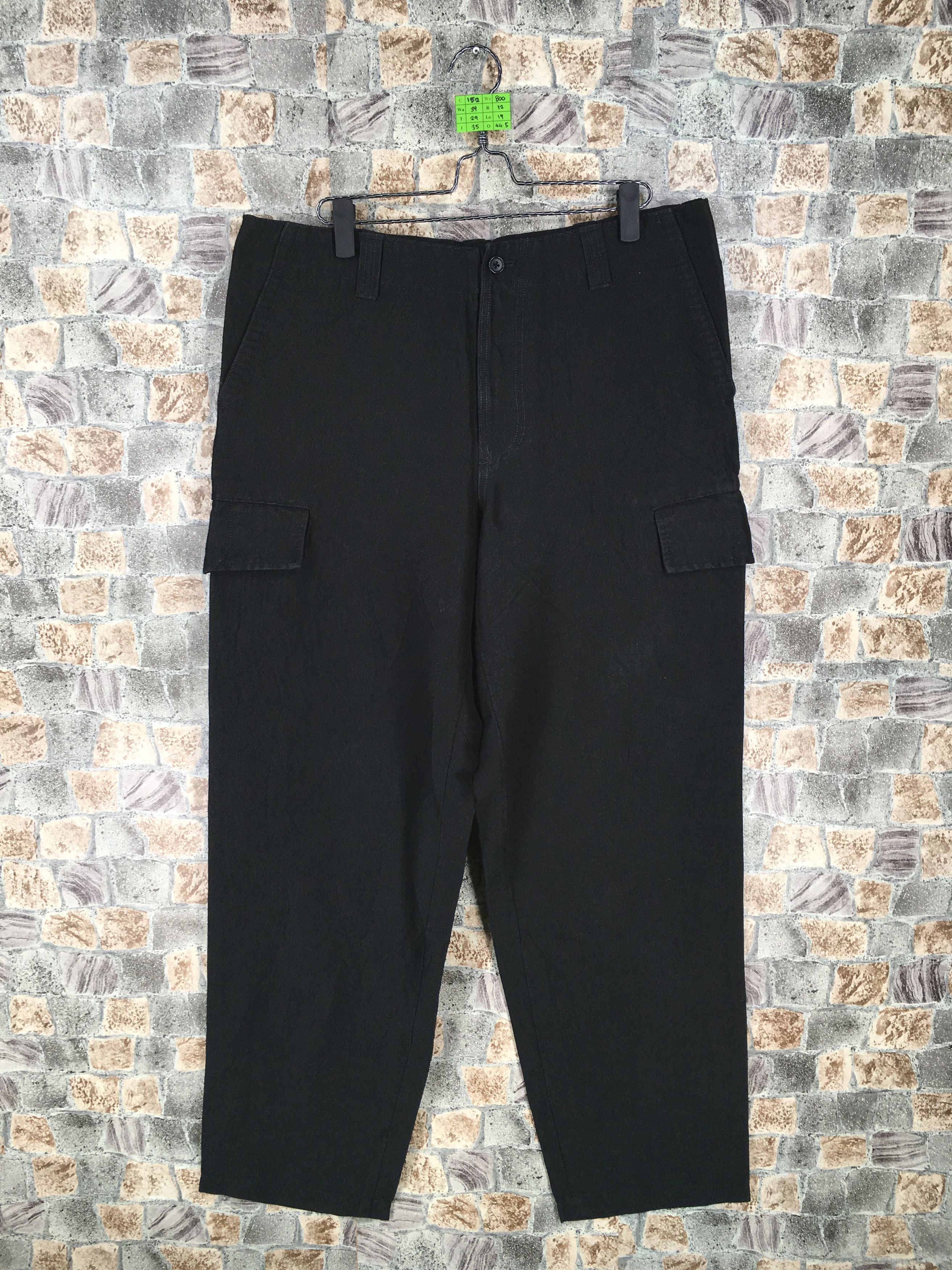 Yohji Yamamoto × Ys For Men Yohji Yamamoto Y's Cargo Pants Black Waist 