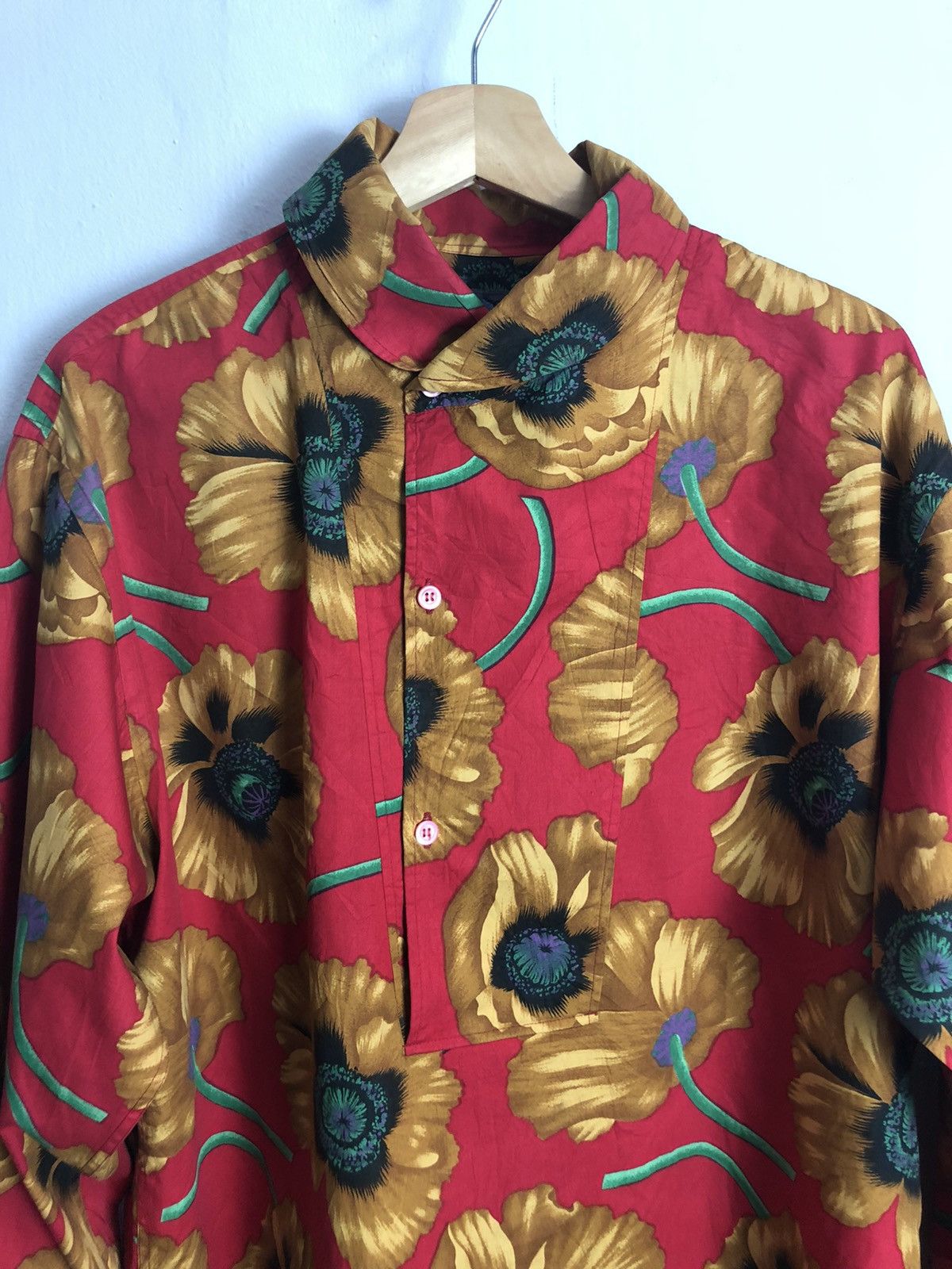 Kenzo KENZO Men Printed half button Up shirt Size US XL / EU 56 / 4 - 2 Thumbnail