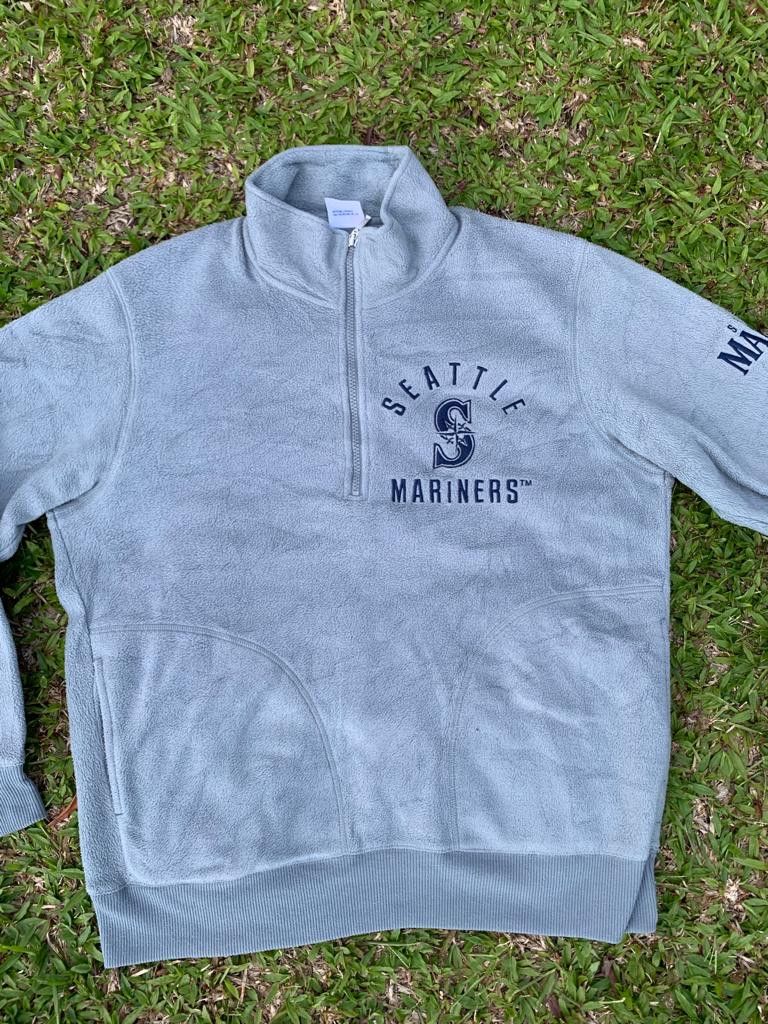 Japanese Brand × MLB × Uniqlo Mlb Seattle Marine X Uniqlo half Zipper Size US XL / EU 56 / 4 - 5 Thumbnail