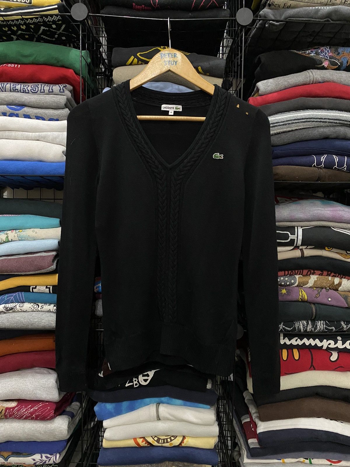 Lacoste lacoste knit V neck sweater Size US XXS / EU 40 - 1 Thumbnail