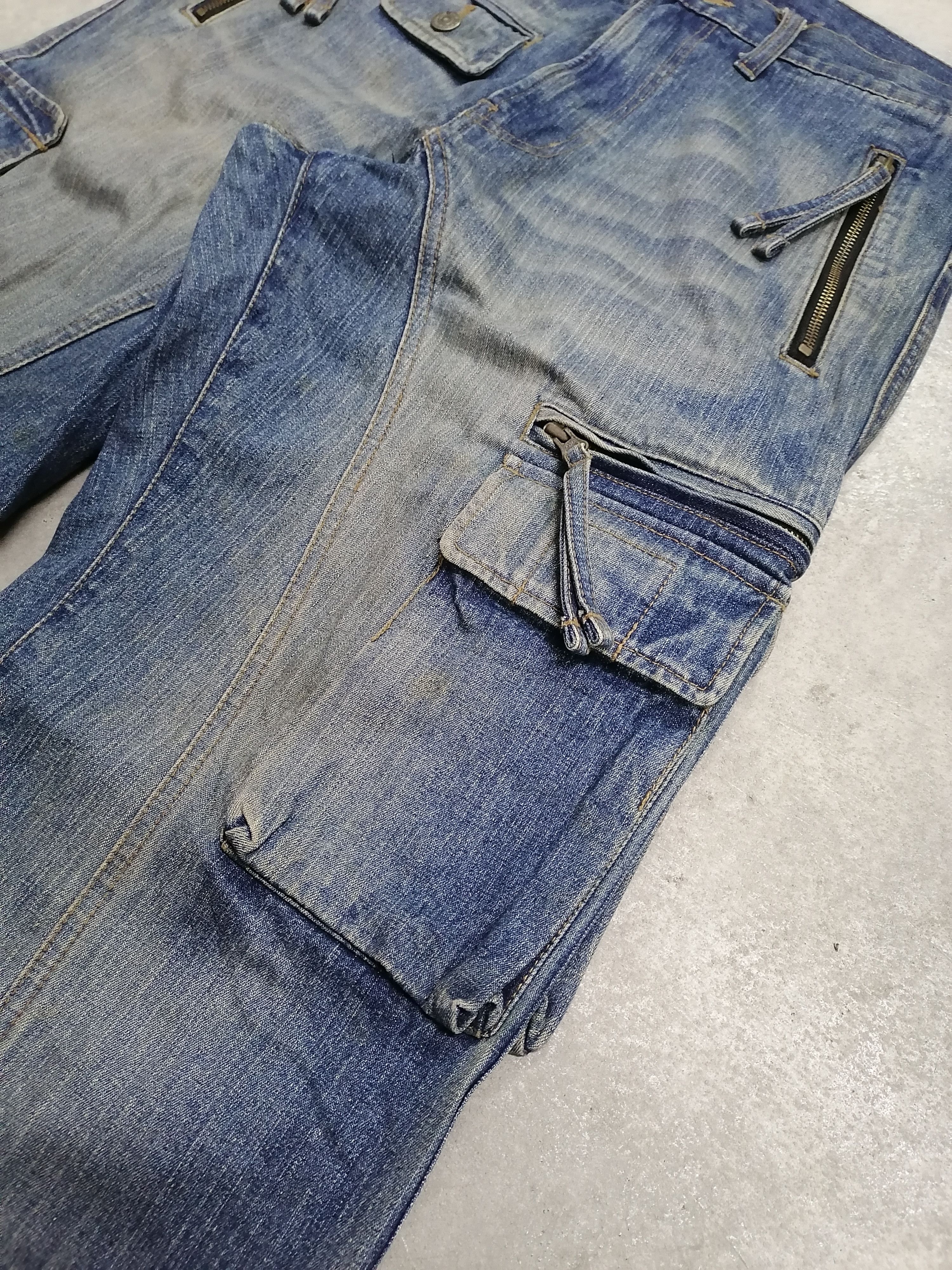 Japanese Brand × PPFM 🔥Multipocket Ppfm Tactical Parachute Denim Jeans⚡⚡⚡ Size US 31 - 4 Thumbnail