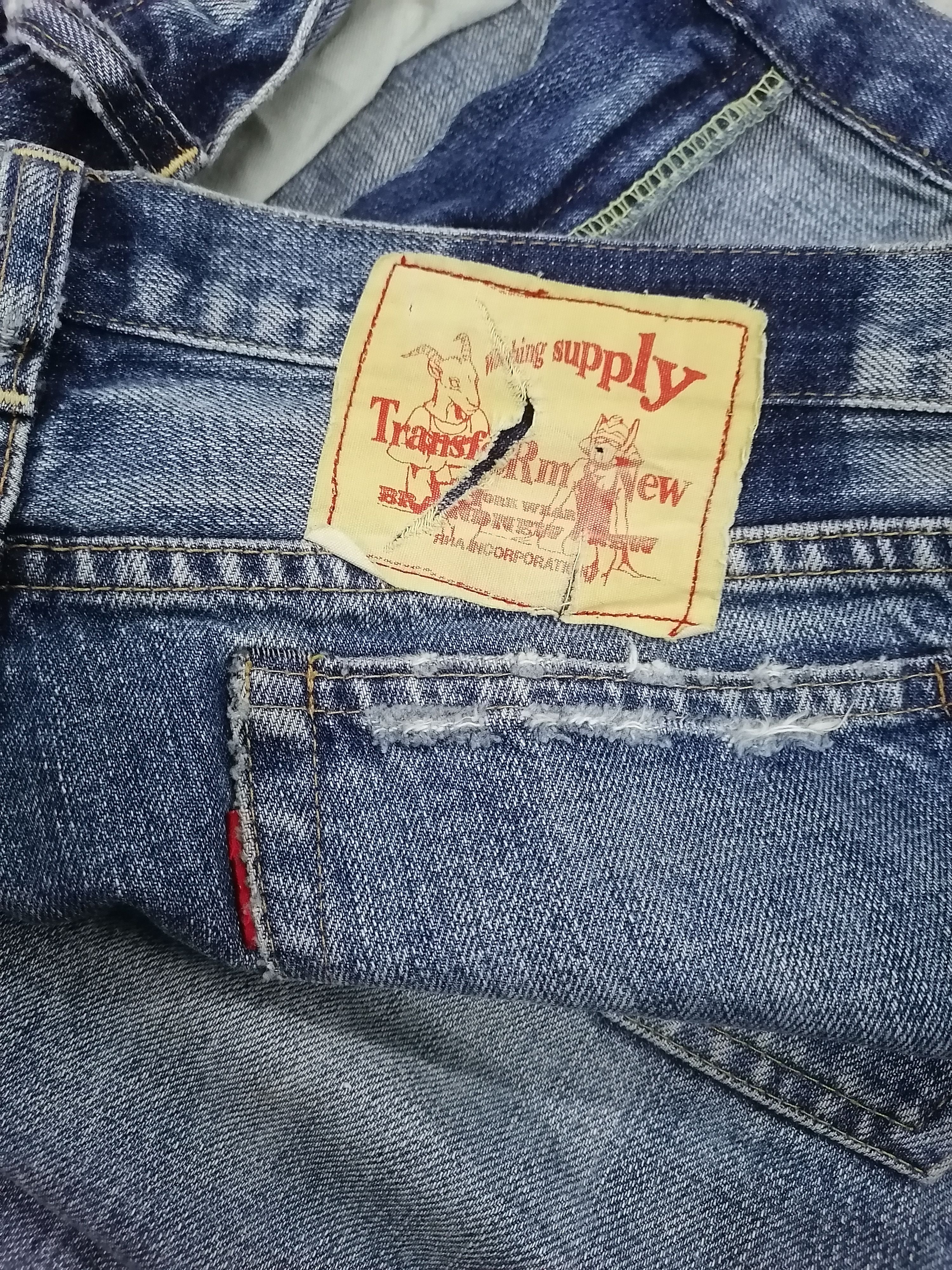 Japanese Brand RNA Sashiko Stitching Distressed Denim Pants Size US 33 - 8 Thumbnail