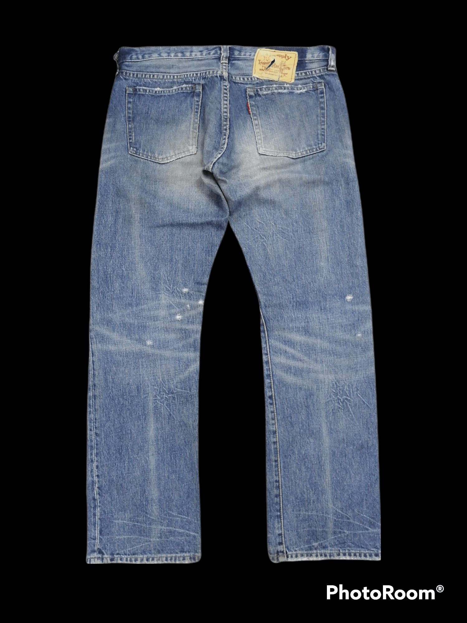 Japanese Brand RNA Sashiko Stitching Distressed Denim Pants Size US 33 - 6 Thumbnail
