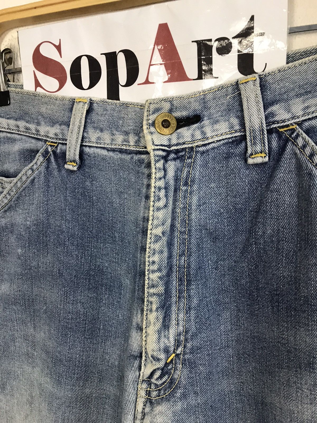 Japanese Brand × Vintage Vintage Bobson Workwear Bucket Back Carpenter Design Size US 29 - 6 Thumbnail