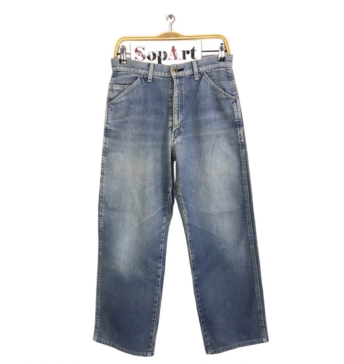 Japanese Brand × Vintage Vintage Bobson Workwear Bucket Back Carpenter Design Size US 29 - 1 Thumbnail