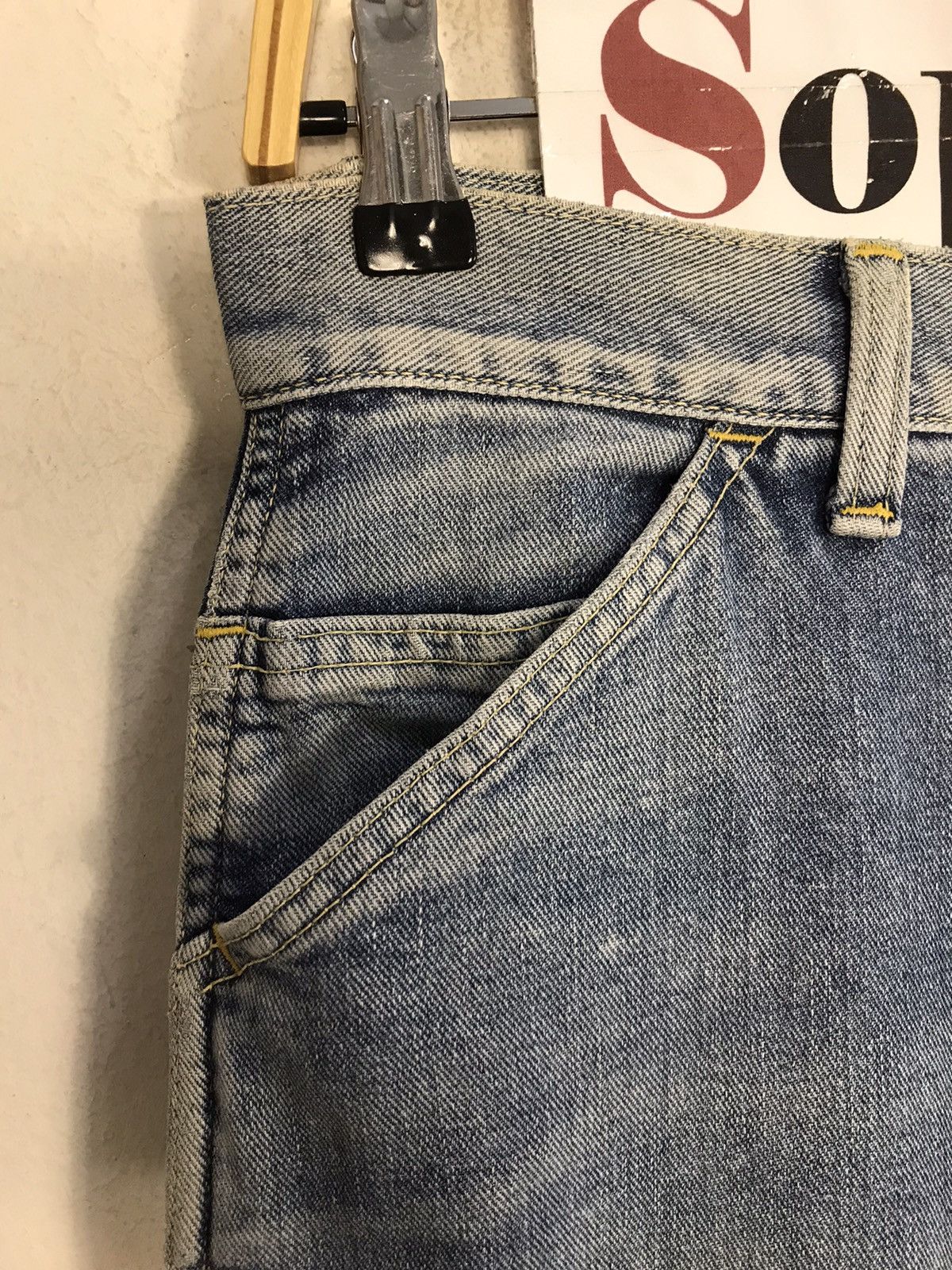 Japanese Brand × Vintage Vintage Bobson Workwear Bucket Back Carpenter Design Size US 29 - 7 Thumbnail
