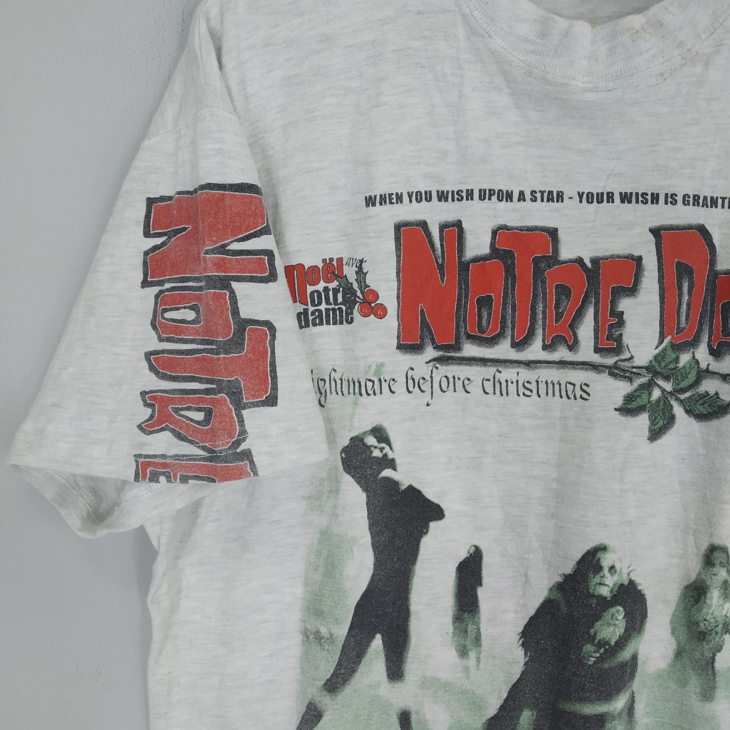 Band Tees Vintage 90s Notre Dame Nightmare Before Christmas Album Rock Size US L / EU 52-54 / 3 - 5 Thumbnail