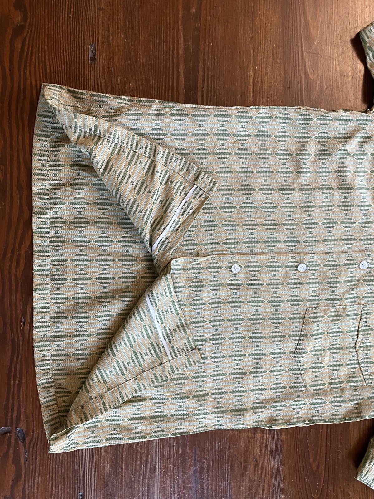 Retrofit Vintage 60’s Da Di Woven Style Poly Blend Button Up Size US XXS / EU 40 - 8 Thumbnail