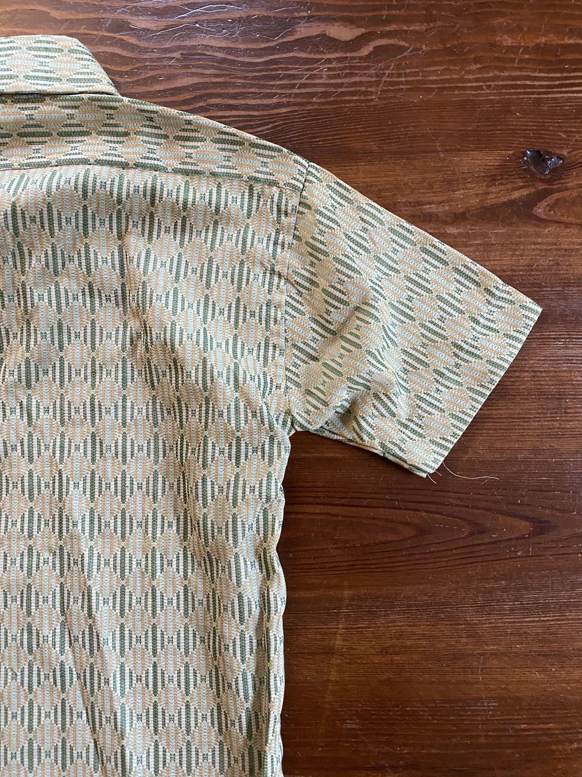 Retrofit Vintage 60’s Da Di Woven Style Poly Blend Button Up Size US XXS / EU 40 - 10 Thumbnail
