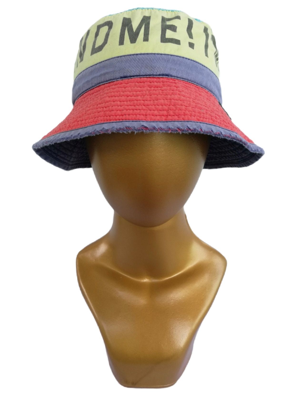 Japanese Brand 🔥I'm Right Here! Find Me! Big Logo Distressed Bucket Hat🔥 Size ONE SIZE - 8 Thumbnail