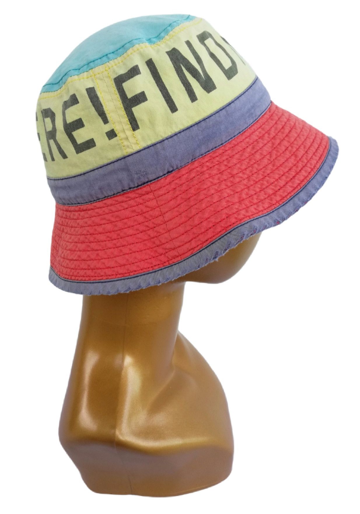 Japanese Brand 🔥I'm Right Here! Find Me! Big Logo Distressed Bucket Hat🔥 Size ONE SIZE - 6 Thumbnail