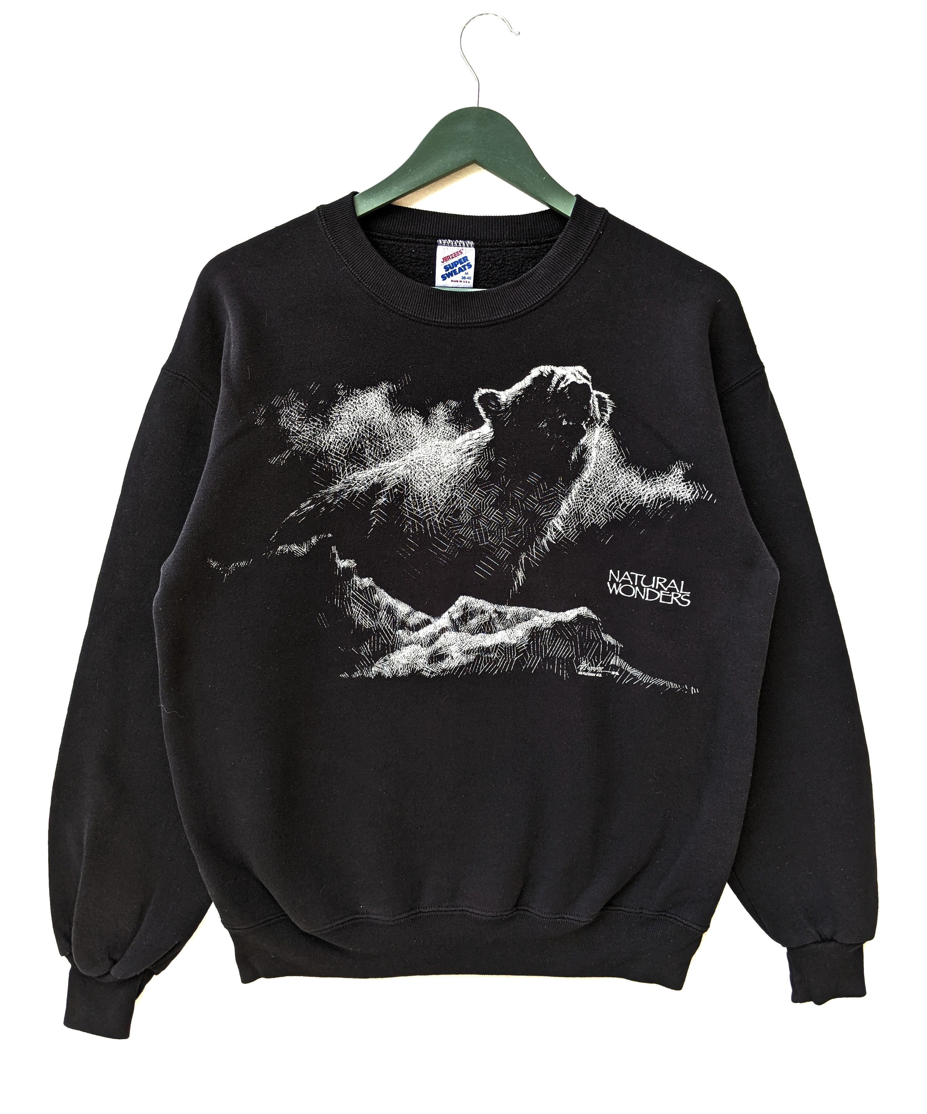 Habitat RARE💥92 Harlequin Grizzly Bear Print Sweatshirt Size US M / EU 48-50 / 2 - 1 Thumbnail