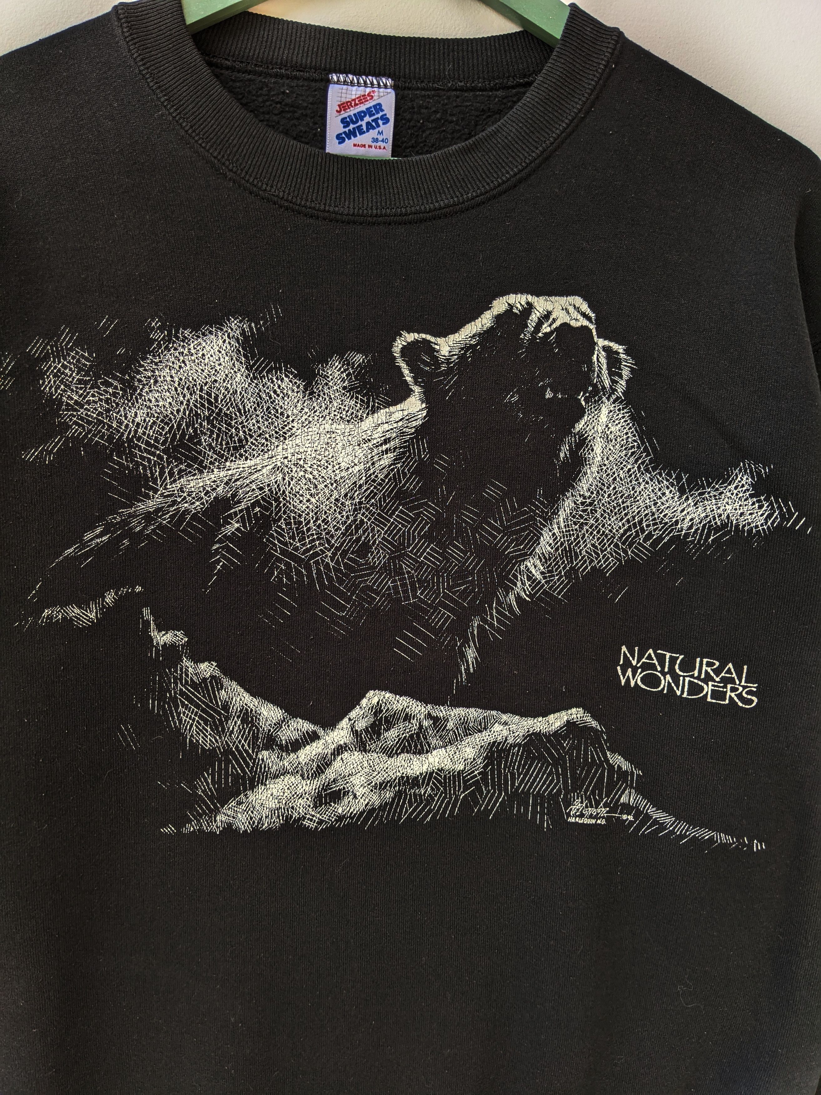 Habitat RARE💥92 Harlequin Grizzly Bear Print Sweatshirt Size US M / EU 48-50 / 2 - 3 Thumbnail