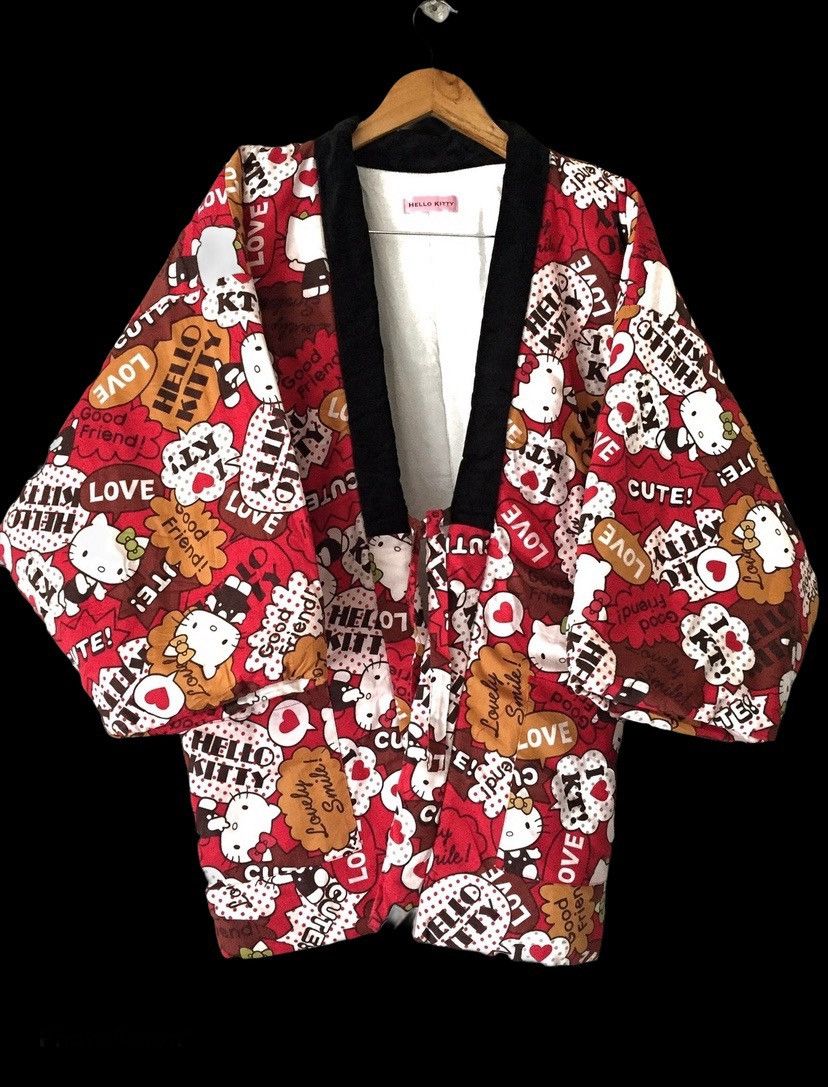 Japanese Brand hanten Kimono full print Hello Kitty jacket nice designer Size US L / EU 52-54 / 3 - 1 Thumbnail