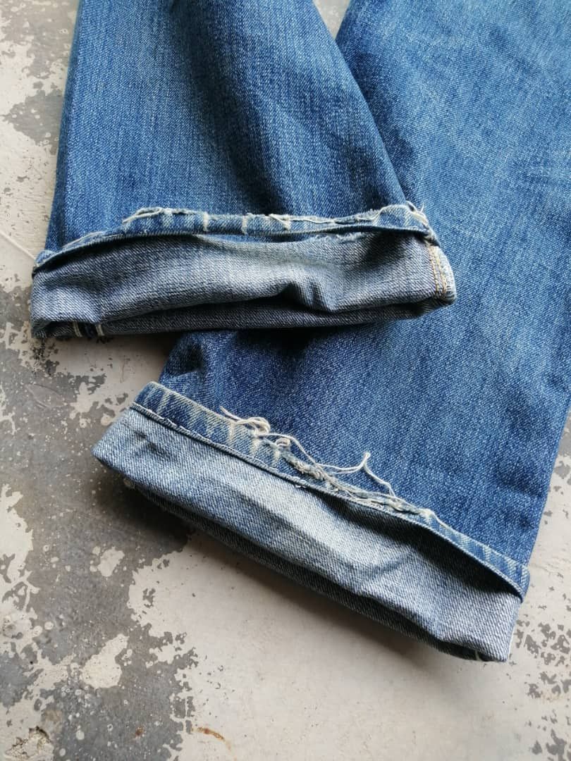 Sugar Cane SICKS💥Vintage Sugar Cane Toyo Redline Light Wash Distressed Size US 29 - 18 Thumbnail