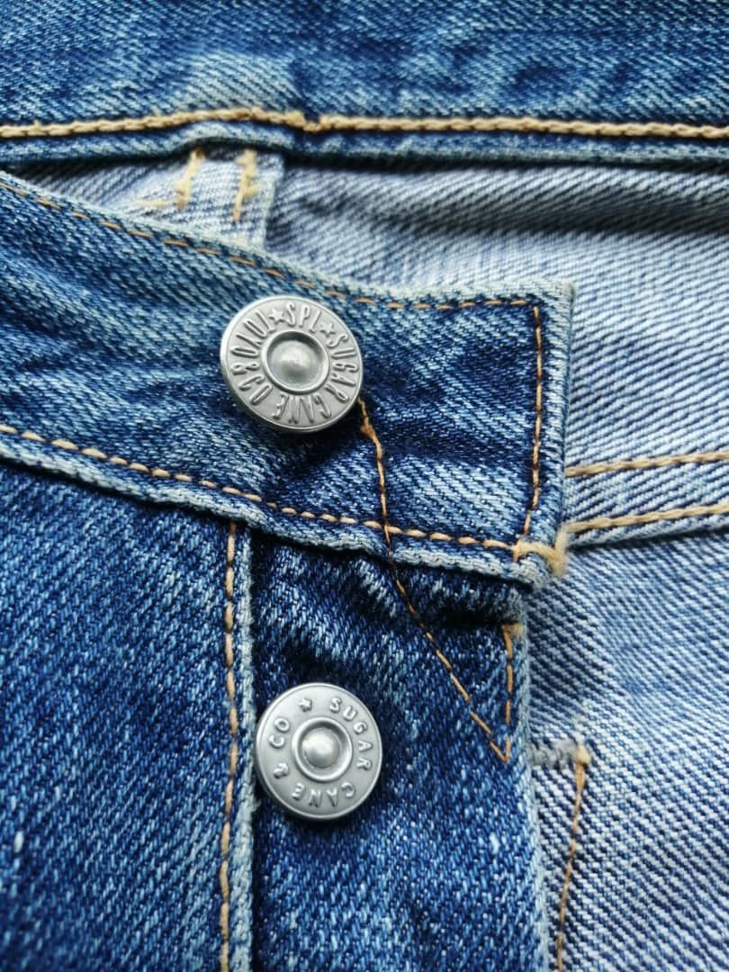 Sugar Cane SICKS💥Vintage Sugar Cane Toyo Redline Light Wash Distressed Size US 29 - 10 Thumbnail