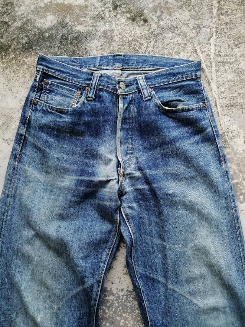 Sugar Cane SICKS💥Vintage Sugar Cane Toyo Redline Light Wash Distressed Size US 29 - 4 Thumbnail