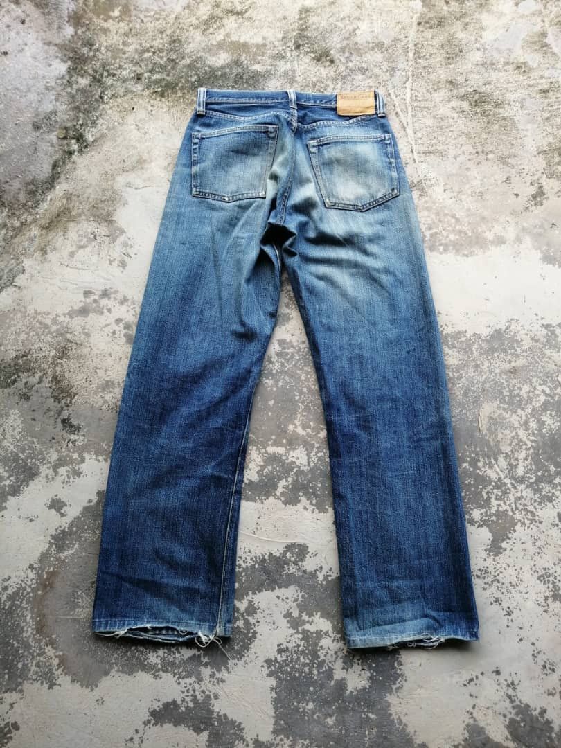 Sugar Cane SICKS💥Vintage Sugar Cane Toyo Redline Light Wash Distressed Size US 29 - 2 Thumbnail