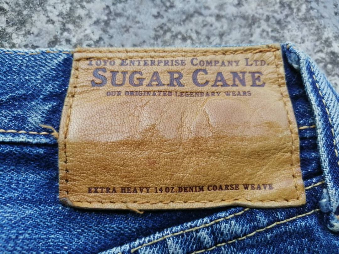 Sugar Cane SICKS💥Vintage Sugar Cane Toyo Redline Light Wash Distressed Size US 29 - 15 Thumbnail