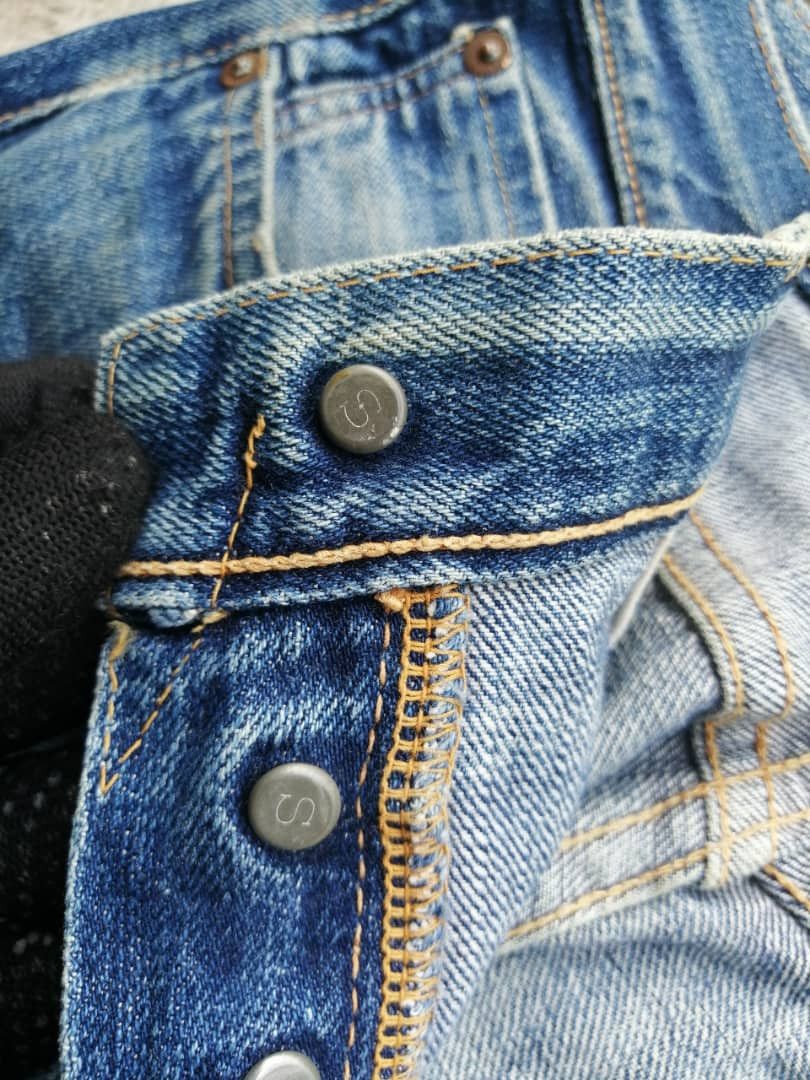 Sugar Cane SICKS💥Vintage Sugar Cane Toyo Redline Light Wash Distressed Size US 29 - 8 Thumbnail
