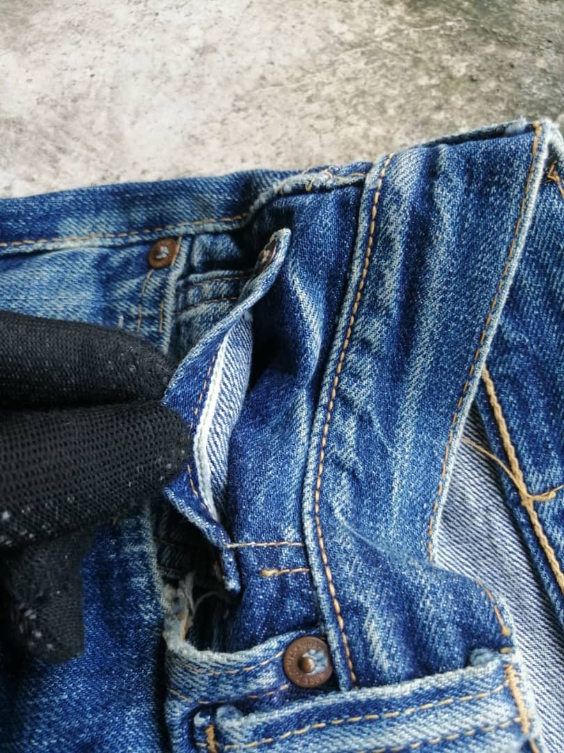 Sugar Cane SICKS💥Vintage Sugar Cane Toyo Redline Light Wash Distressed Size US 29 - 5 Thumbnail