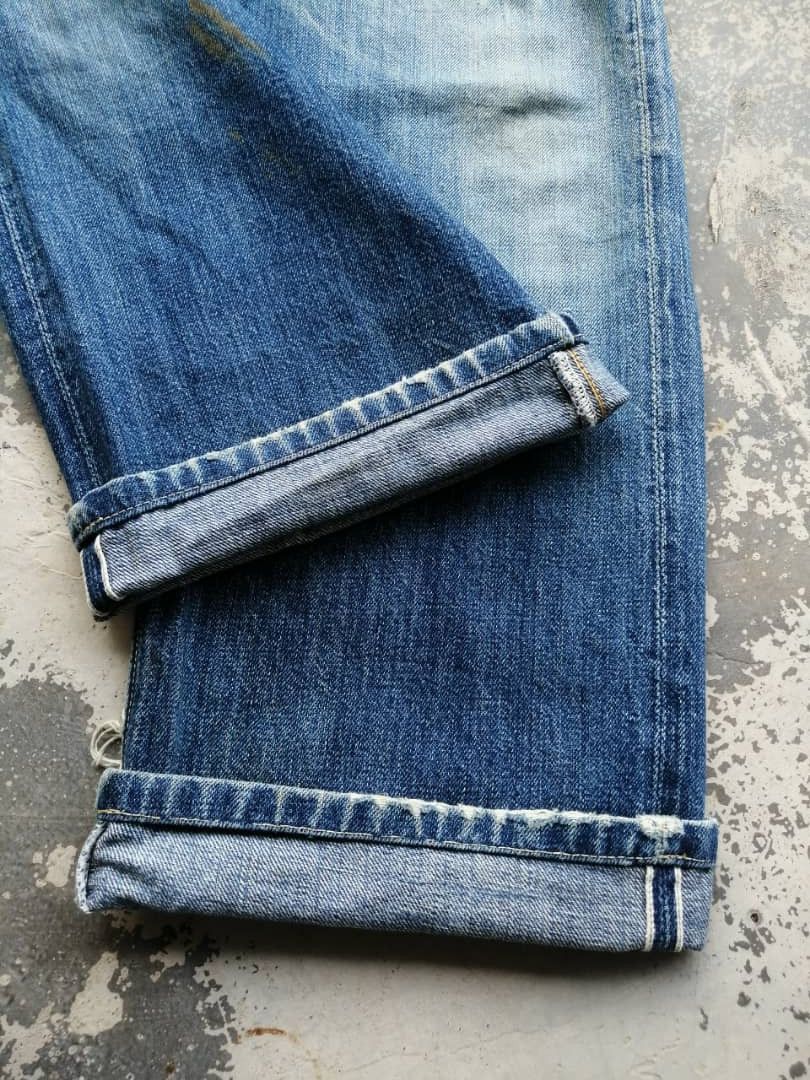 Sugar Cane SICKS💥Vintage Sugar Cane Toyo Redline Light Wash Distressed Size US 29 - 19 Thumbnail