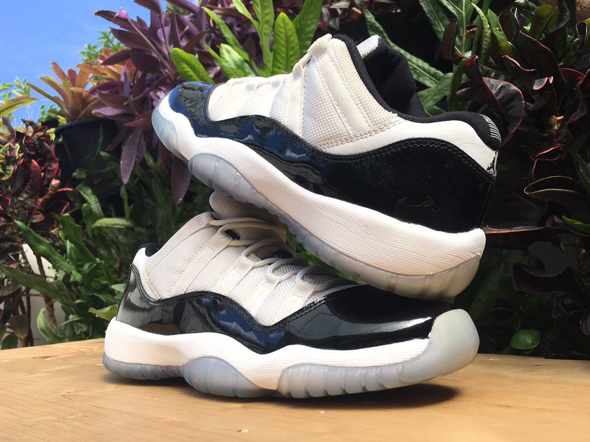 image of Jordan Nike Air Jordan 11 Low Bg Concord 2013 Shoes in Black/White, Men's (Size 7)