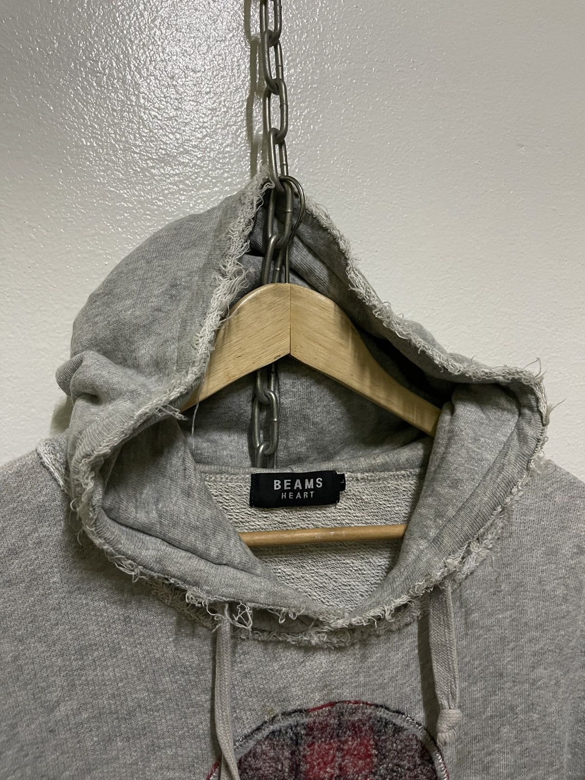 Beams Plus × Japanese Brand Beams Hearts Skull Distressed Hoodie Size US L / EU 52-54 / 3 - 2 Thumbnail