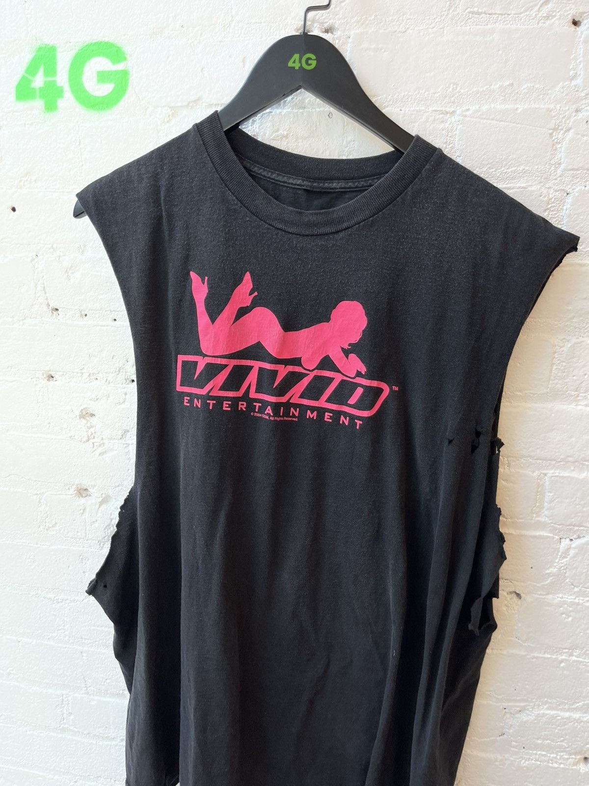 image of Vintage Pornstar Porn Vivid Xxx Sex Tank Shirt Thrashed in Black, Men's (Size XL)