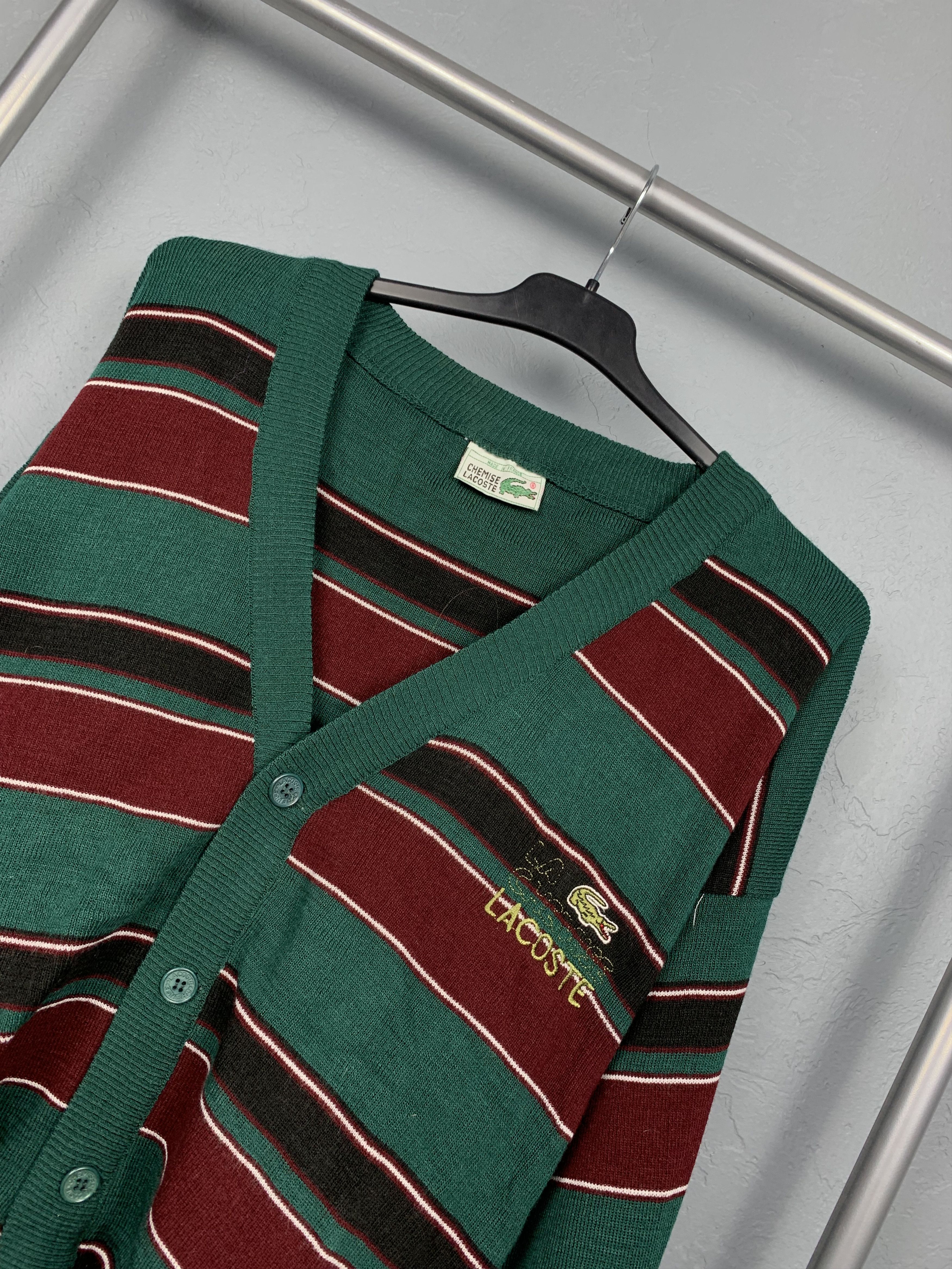 Lacoste Lacoste Vintage Mens Cardigan Made in France Size US XL / EU 56 / 4 - 2 Thumbnail