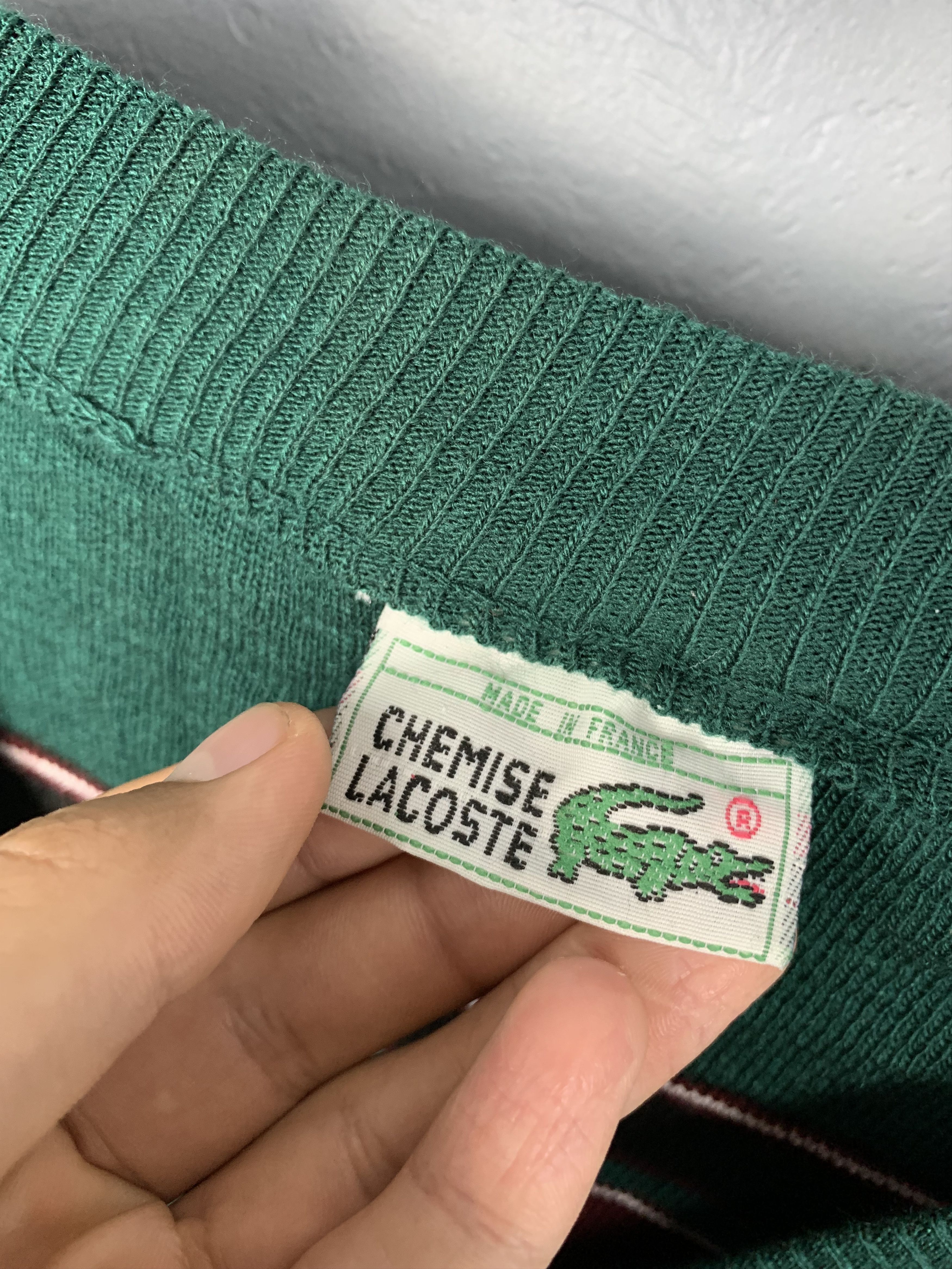 Lacoste Lacoste Vintage Mens Cardigan Made in France Size US XL / EU 56 / 4 - 3 Thumbnail