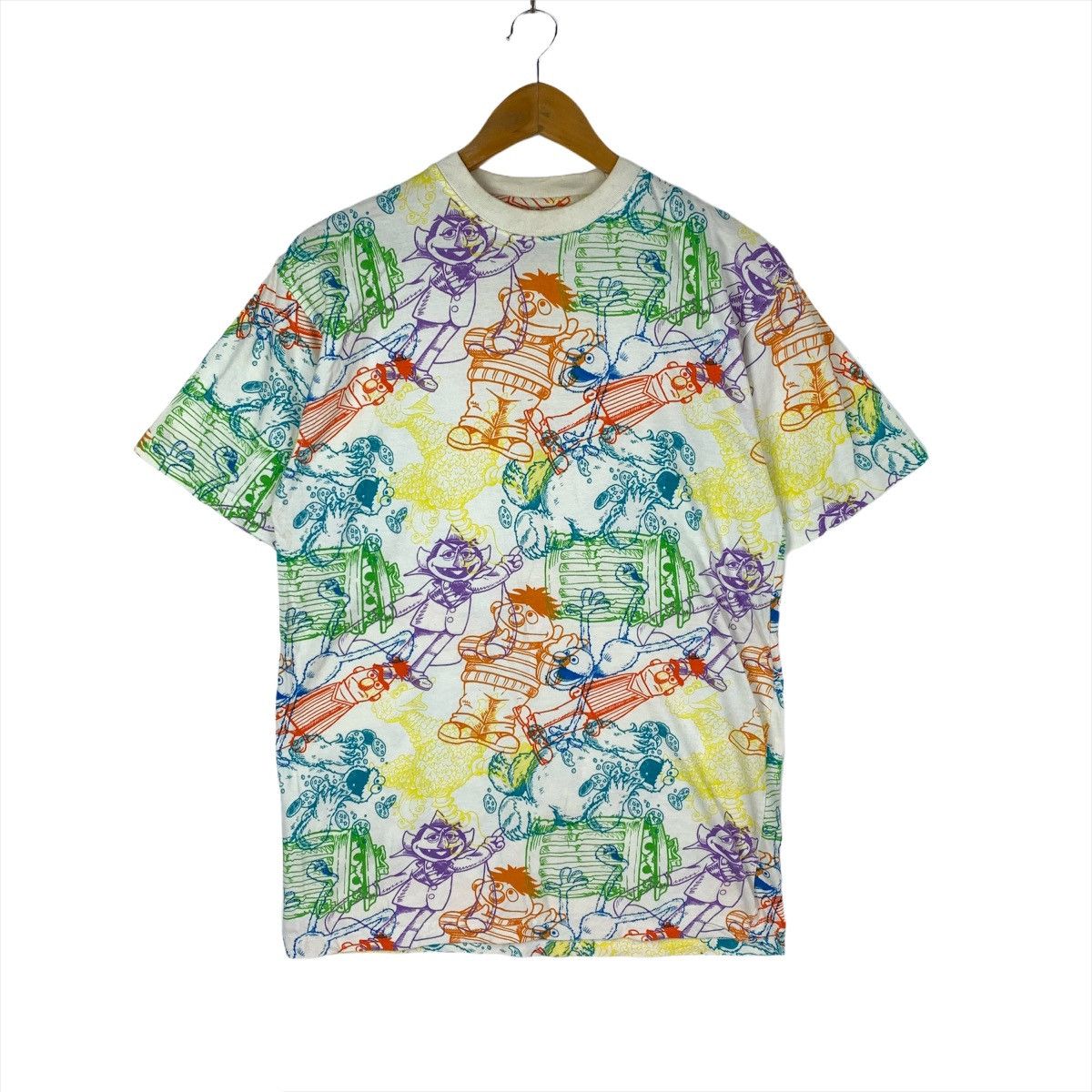 Cartoon Network × Vintage Vintage Sesame Street All Over Print Tshirt Size US M / EU 48-50 / 2 - 1 Thumbnail
