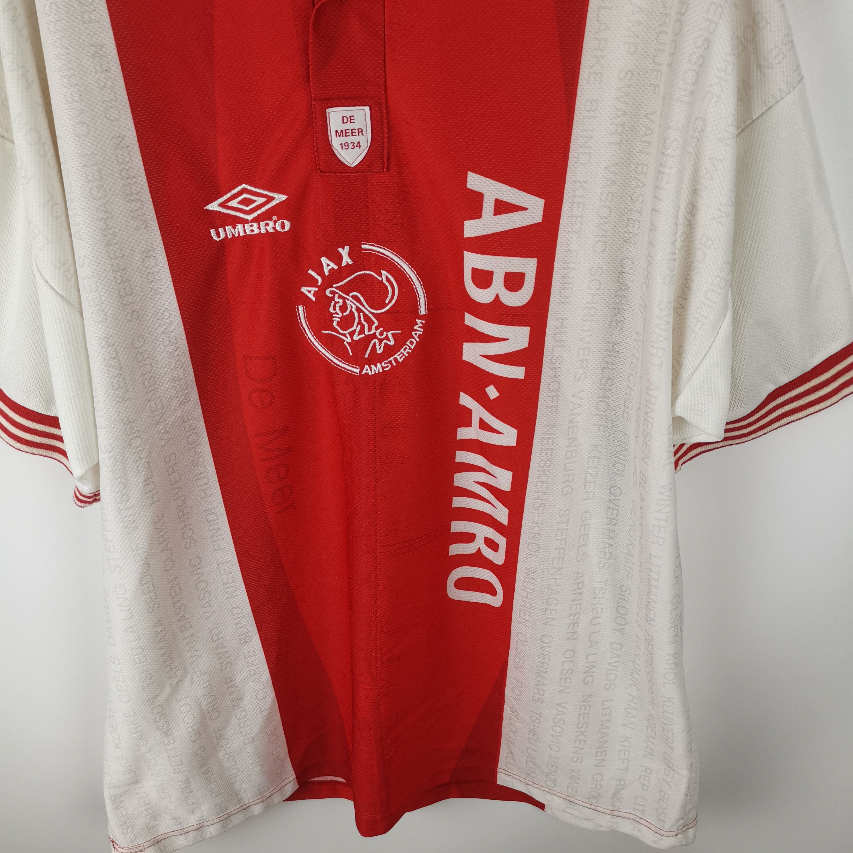 Umbro Umbro FC Ajax 1993 1994 special De Meer soccer jersey Size US L / EU 52-54 / 3 - 6 Thumbnail