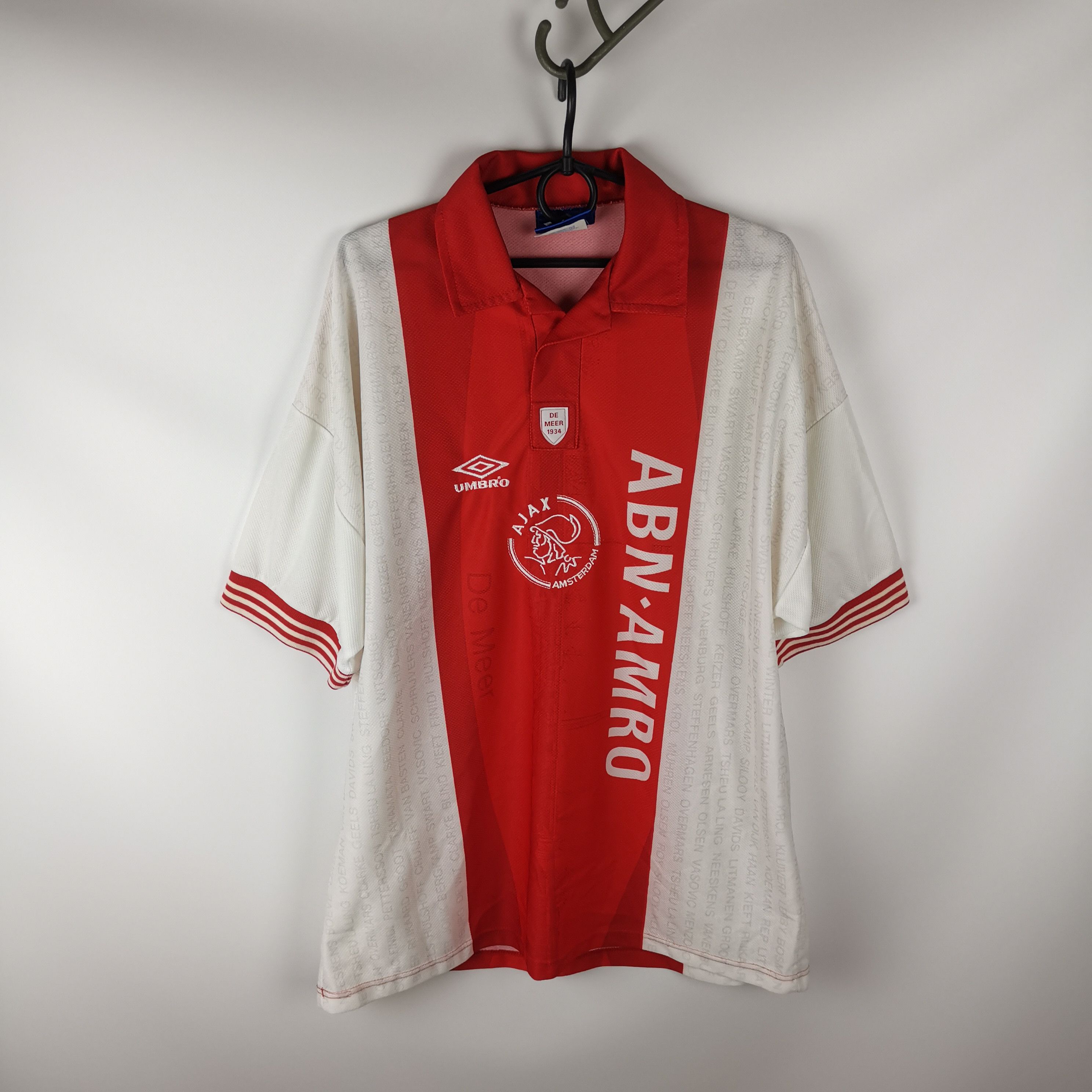 Umbro Umbro FC Ajax 1993 1994 special De Meer soccer jersey Size US L / EU 52-54 / 3 - 1 Thumbnail