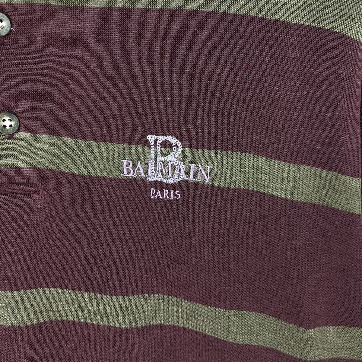 Pierre Balmain Pierre Balmain Paris Embroidered Logo Stripe Sweatshirt Size US M / EU 48-50 / 2 - 3 Thumbnail