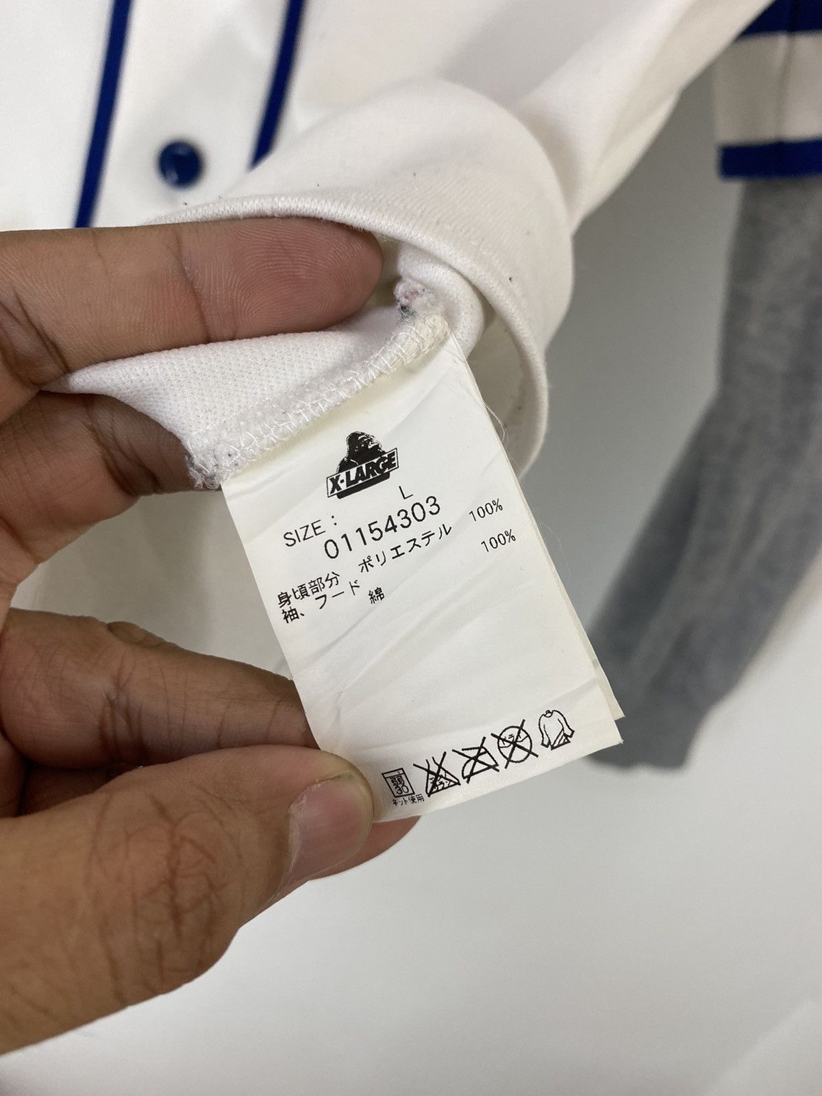 Japanese Brand XLarge Baseball Jersey Sweatshirt Hoodies Design Size US L / EU 52-54 / 3 - 6 Thumbnail