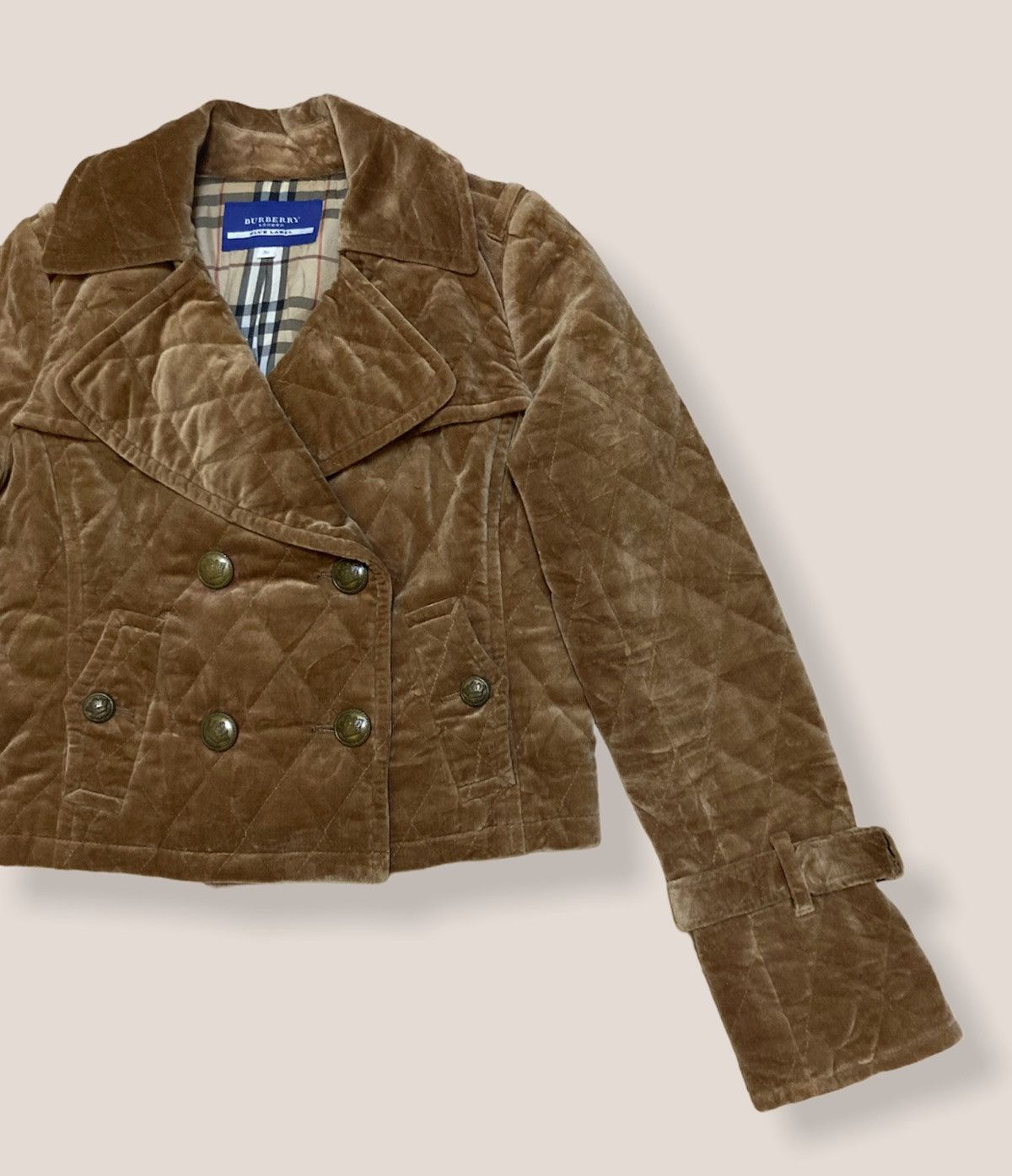 Burberry Burberry London Nova Check Velvet Jacket Size XS / US 0-2 / IT 36-38 - 2 Thumbnail