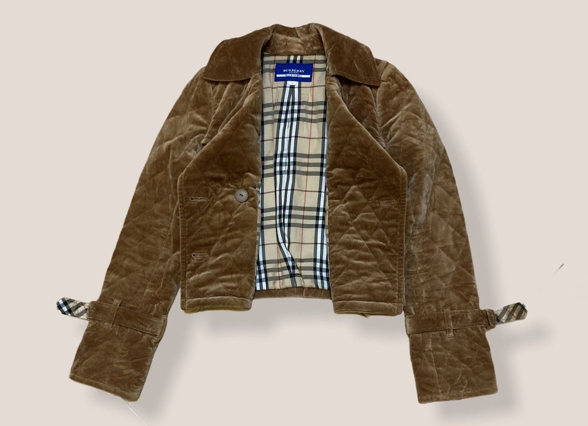 Burberry Burberry London Nova Check Velvet Jacket Size XS / US 0-2 / IT 36-38 - 4 Thumbnail